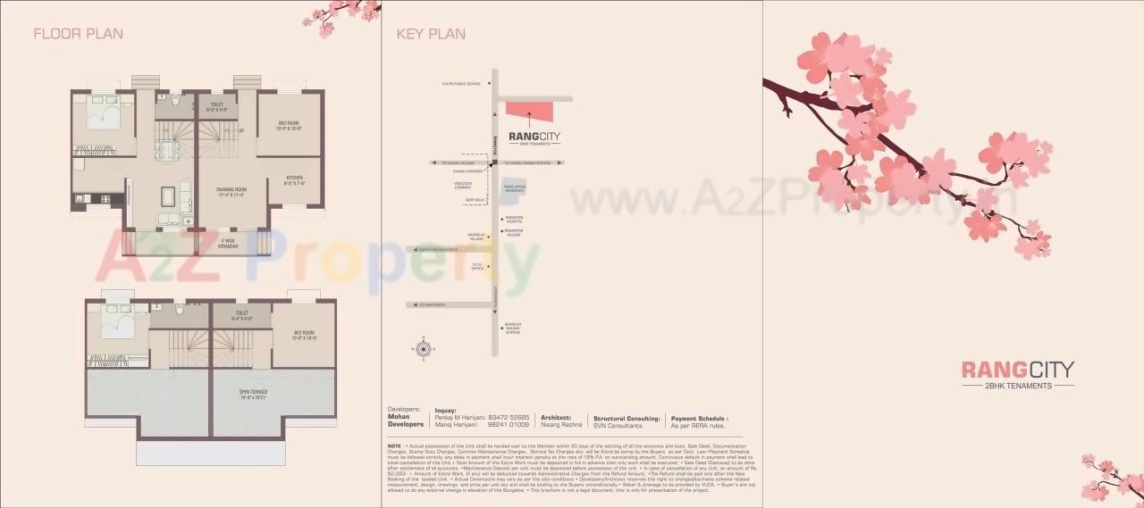Layout of real estate project Rang City located at Chavaj, Bharuch, Gujarat