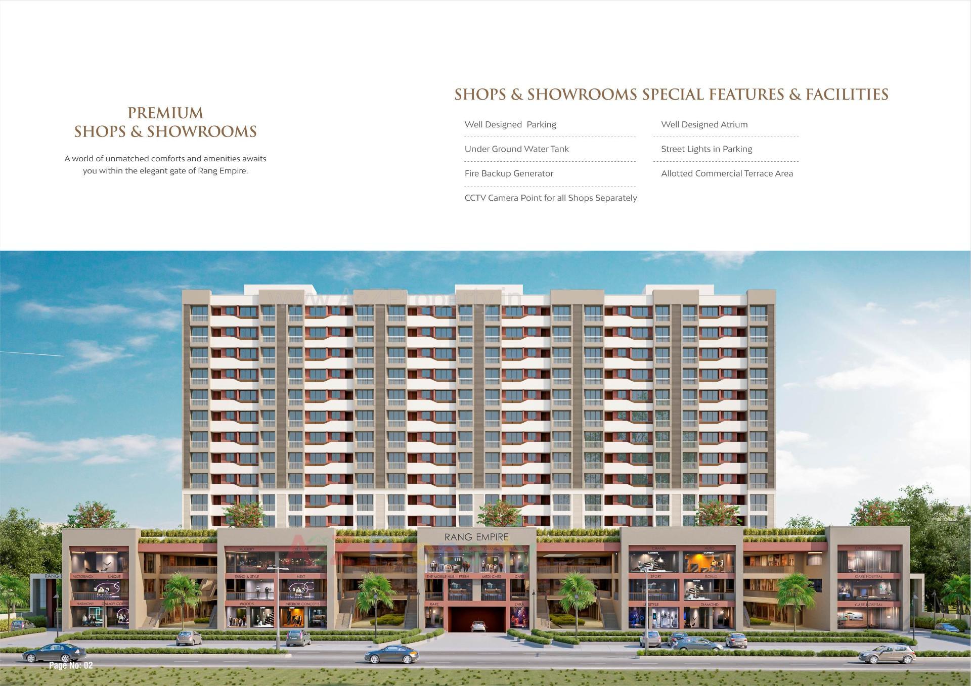 3D Elevation of real estate project Rang Empire located at Chavaj, Bharuch, Gujarat