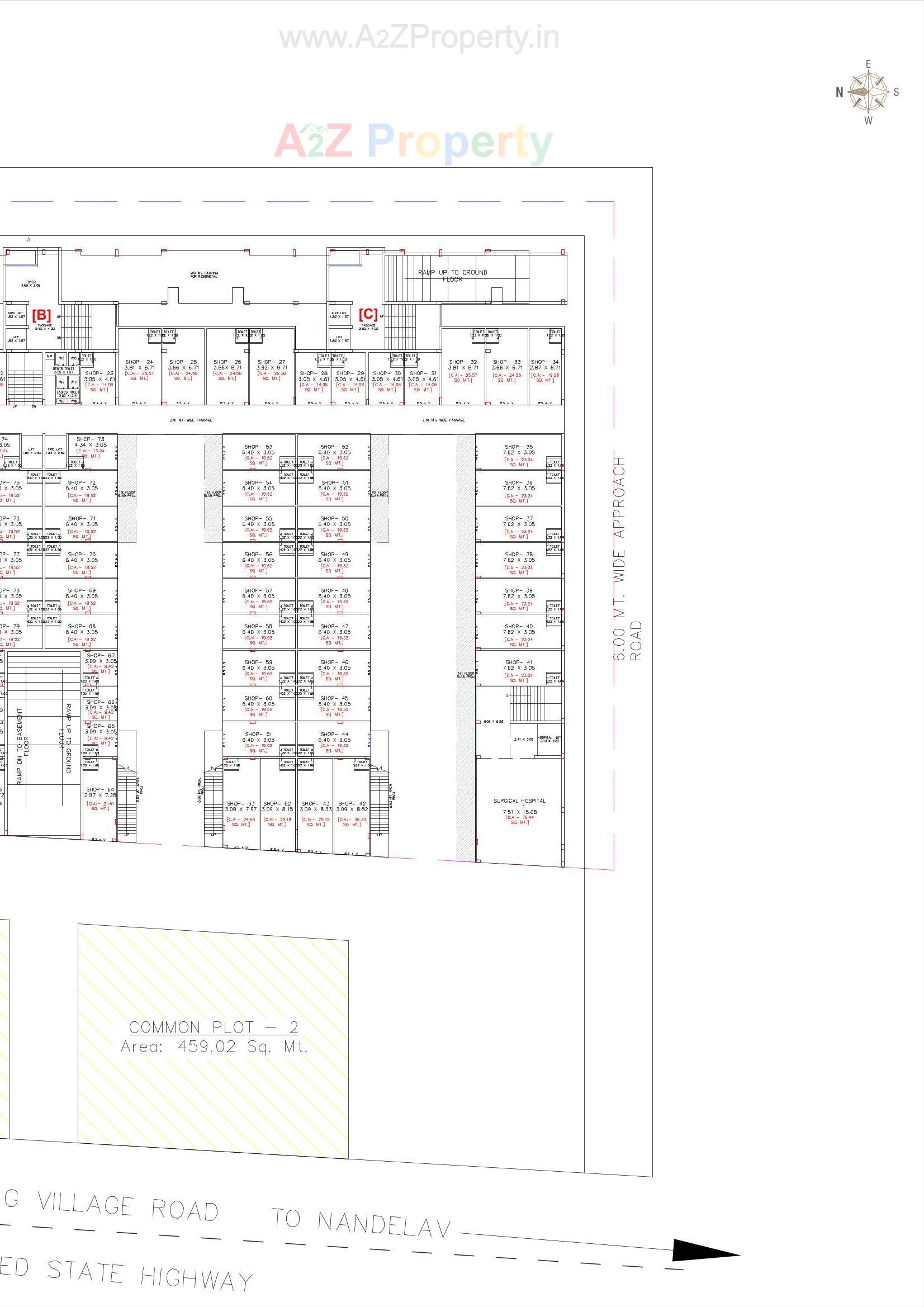 Layout of real estate project Rang Empire located at Chavaj, Bharuch, Gujarat