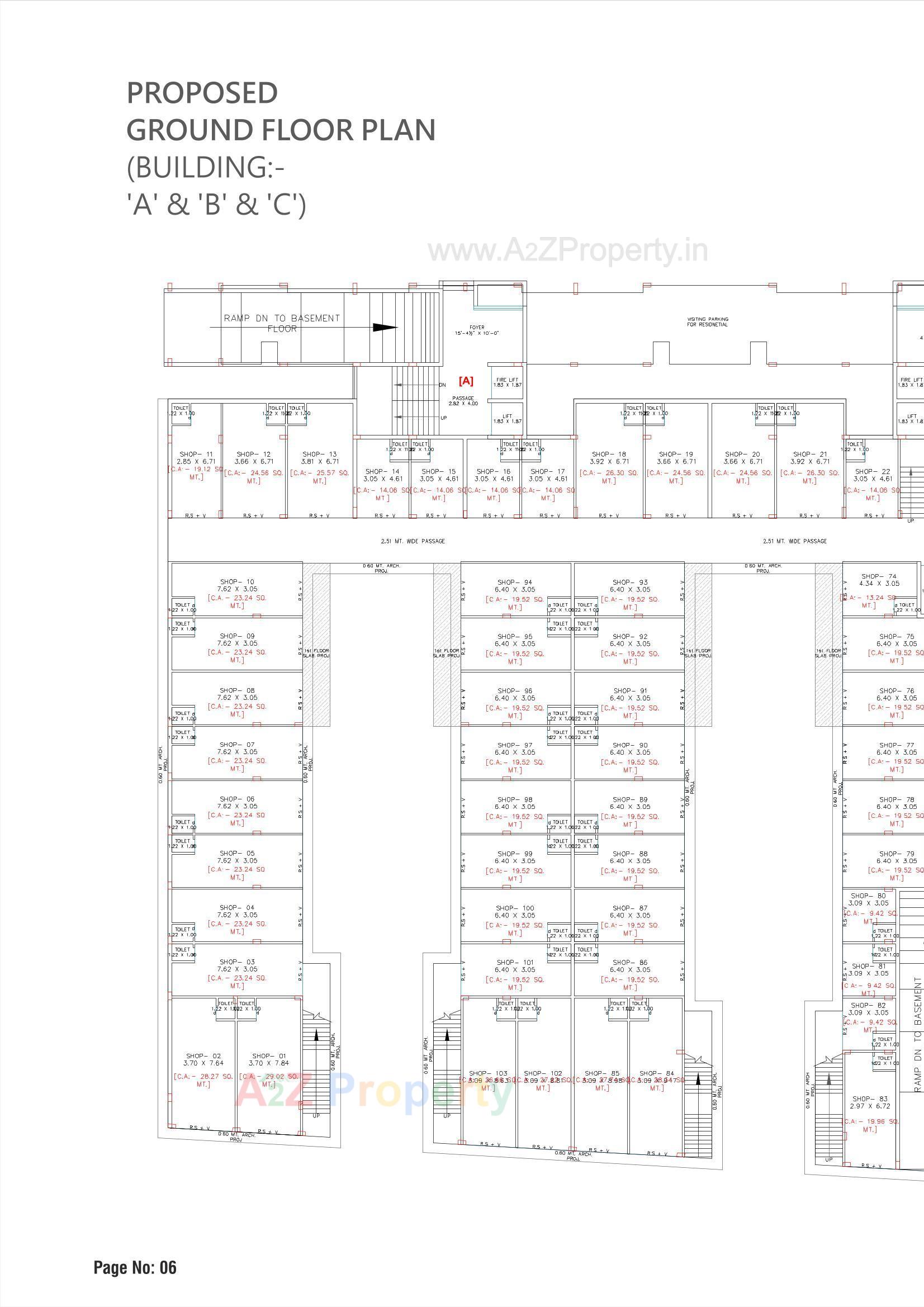Layout of real estate project Rang Empire located at Chavaj, Bharuch, Gujarat