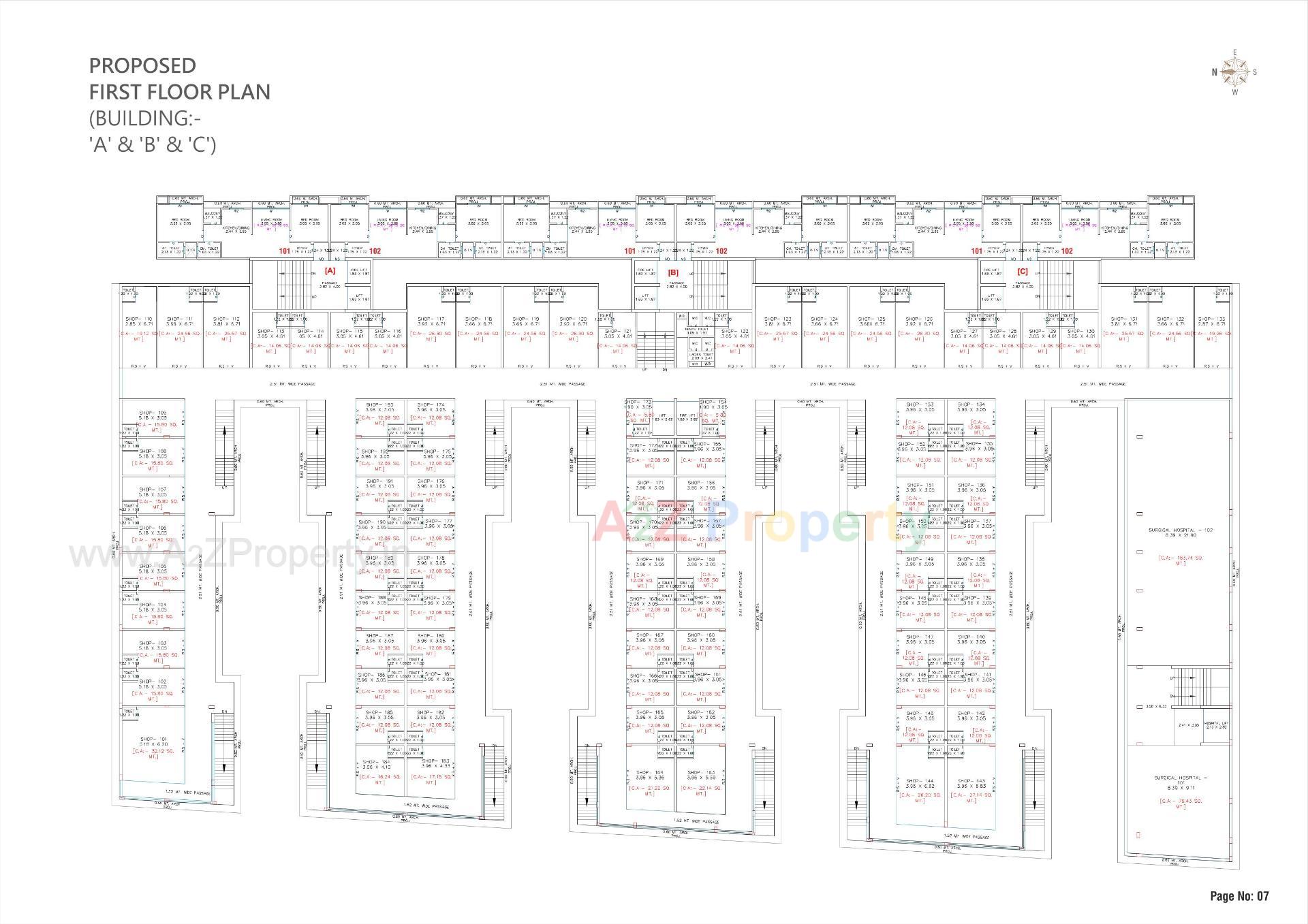 Layout of real estate project Rang Empire located at Chavaj, Bharuch, Gujarat