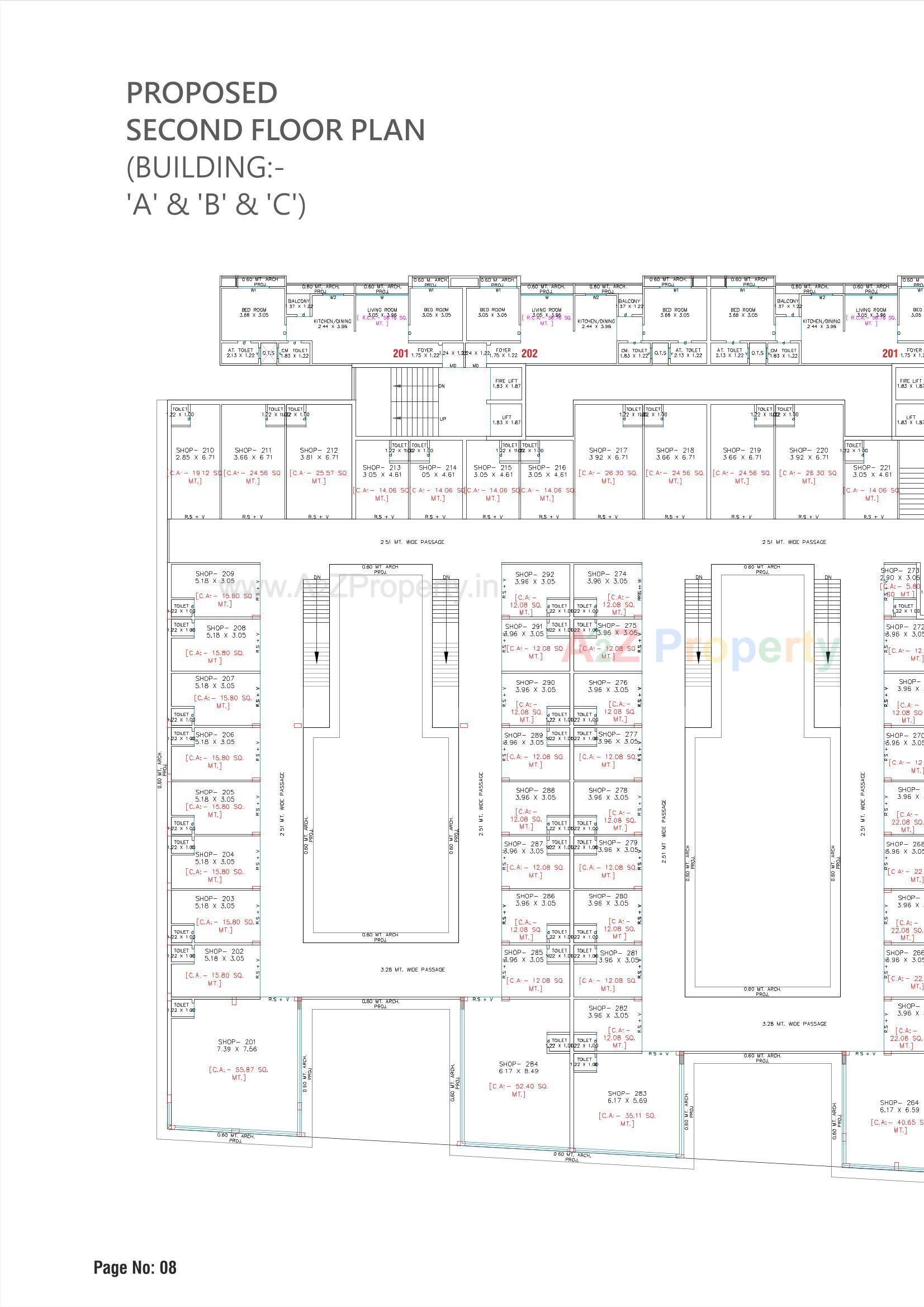Layout of real estate project Rang Empire located at Chavaj, Bharuch, Gujarat