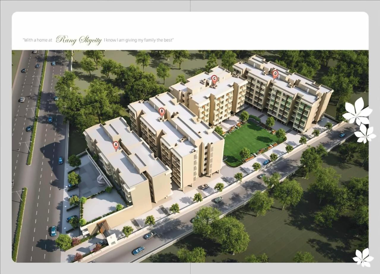3D Elevation of real estate project Rang Skycity located at Tavra, Bharuch, Gujarat