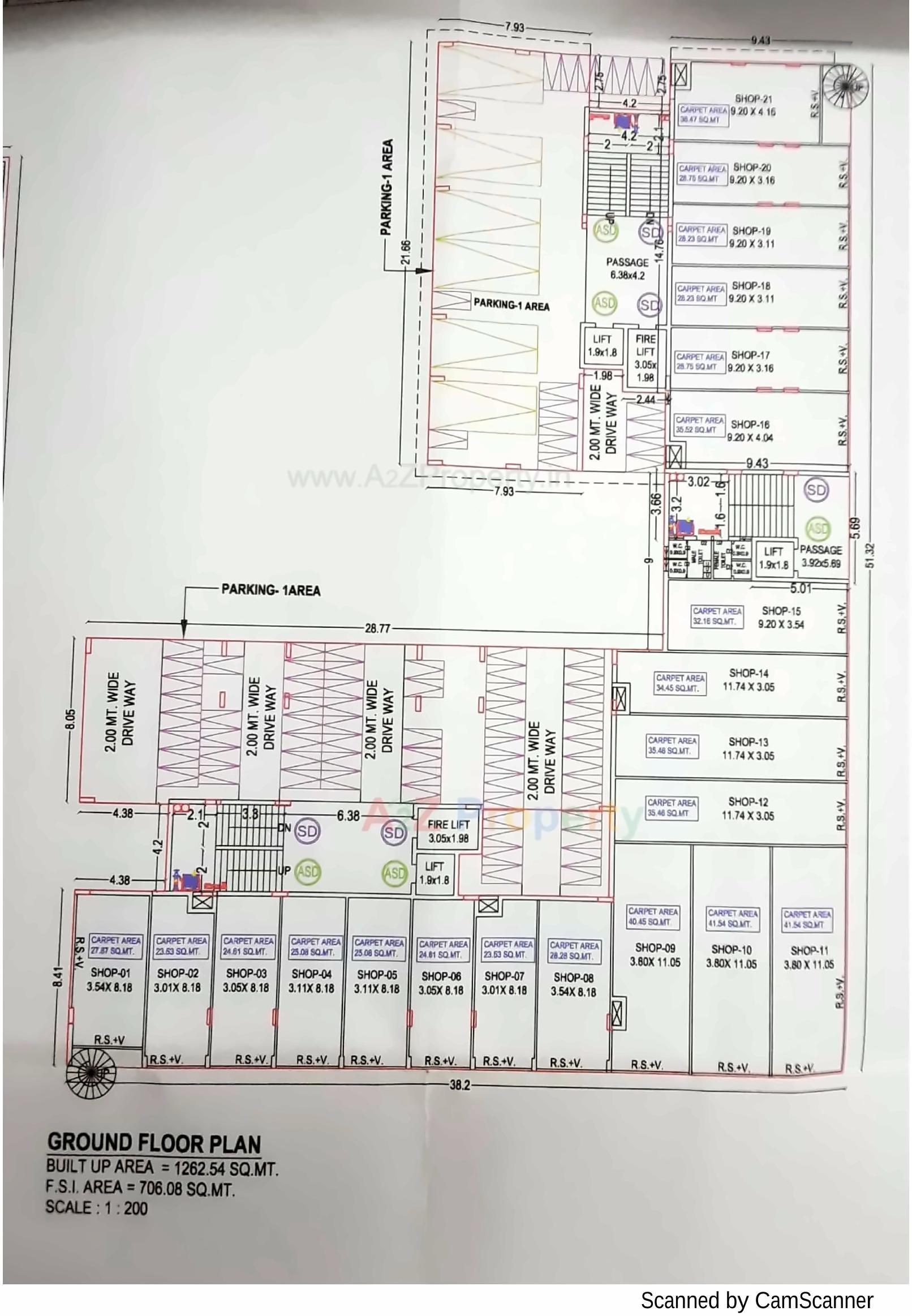 Layout of real estate project Rk Tulsidham located at Bharuch, Bharuch, Gujarat