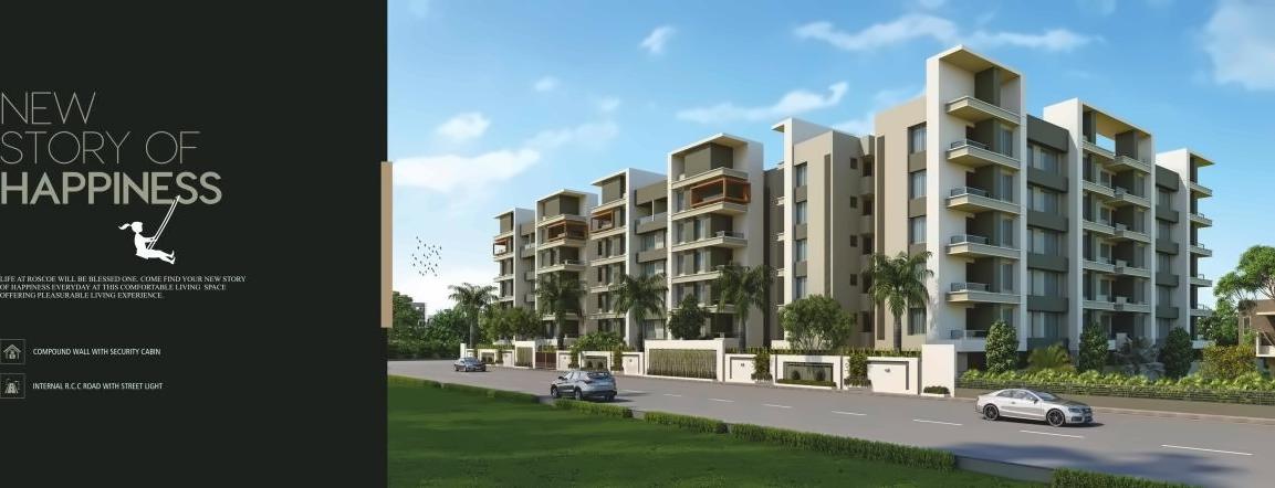 3D Elevation of real estate project Roscoe   Ambitious Living located at Bholav, Bharuch, Gujarat
