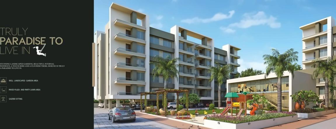 3D Elevation of real estate project Roscoe   Ambitious Living located at Bholav, Bharuch, Gujarat