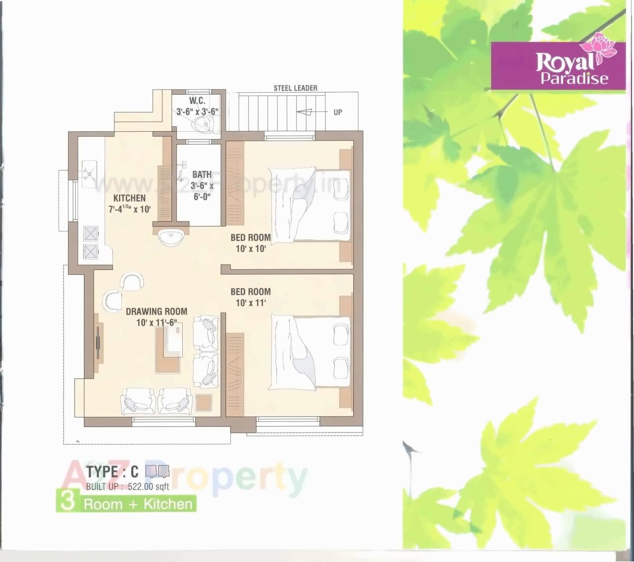 Layout of real estate project Royal Parardise located at Amod, Bharuch, Gujarat