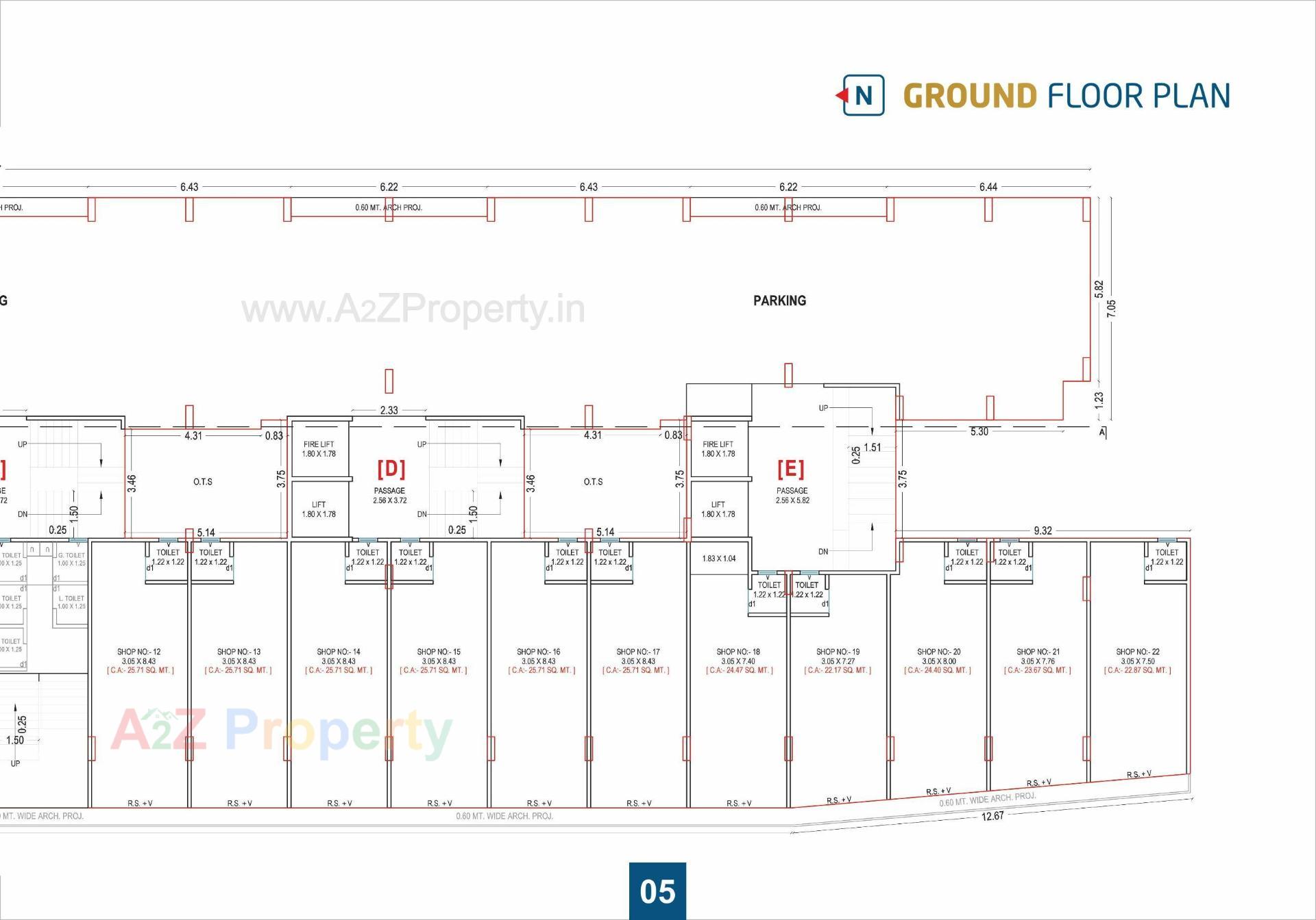 Layout of real estate project Sagar Residency located at Chavaj, Bharuch, Gujarat