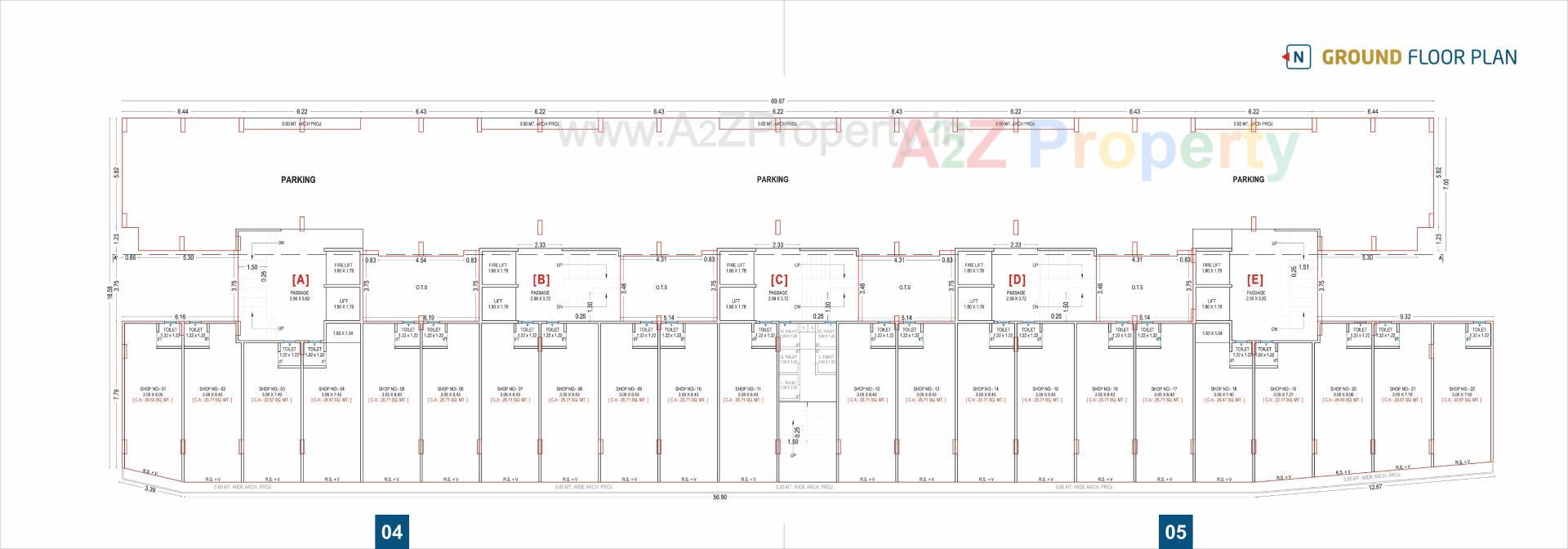 Layout of real estate project Sagar Residency located at Chavaj, Bharuch, Gujarat