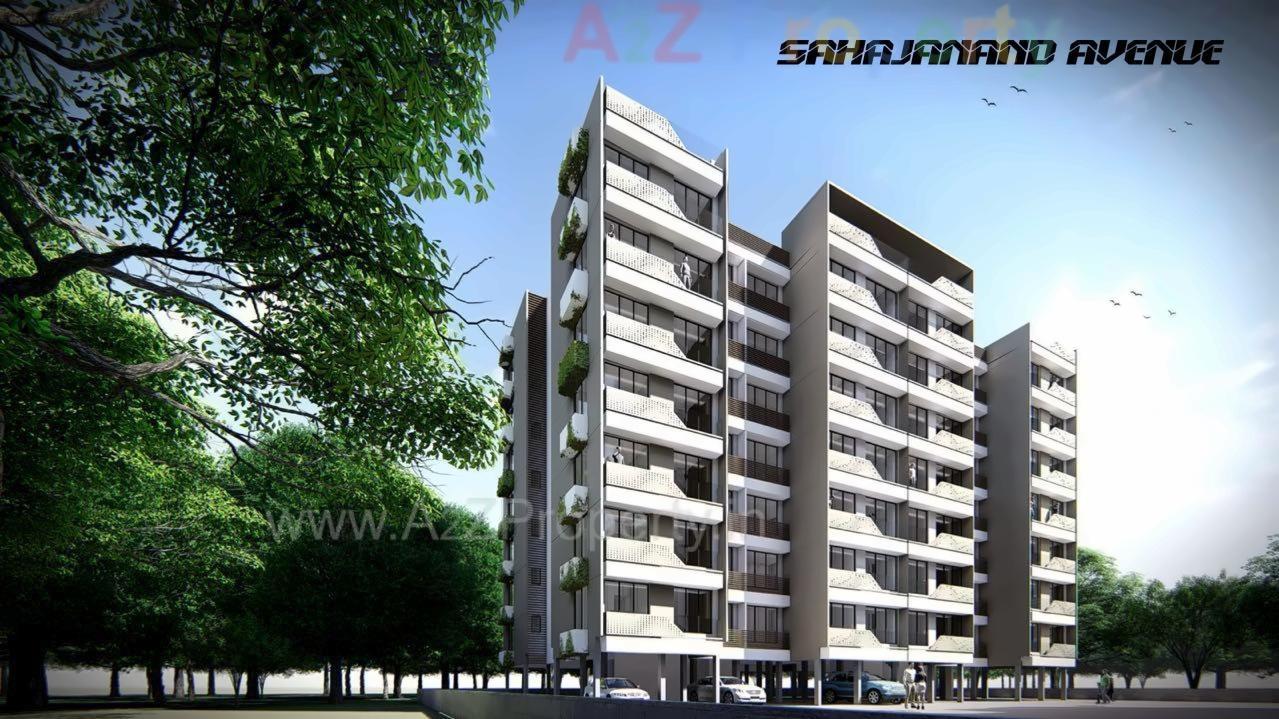 3D Elevation of real estate project Sahajanand Avenue located at Zadeshwar, Bharuch, Gujarat