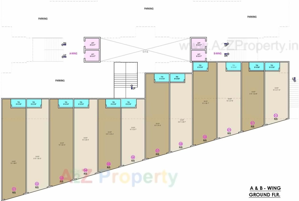 Layout of real estate project Sahajanand Avenue located at Zadeshwar, Bharuch, Gujarat