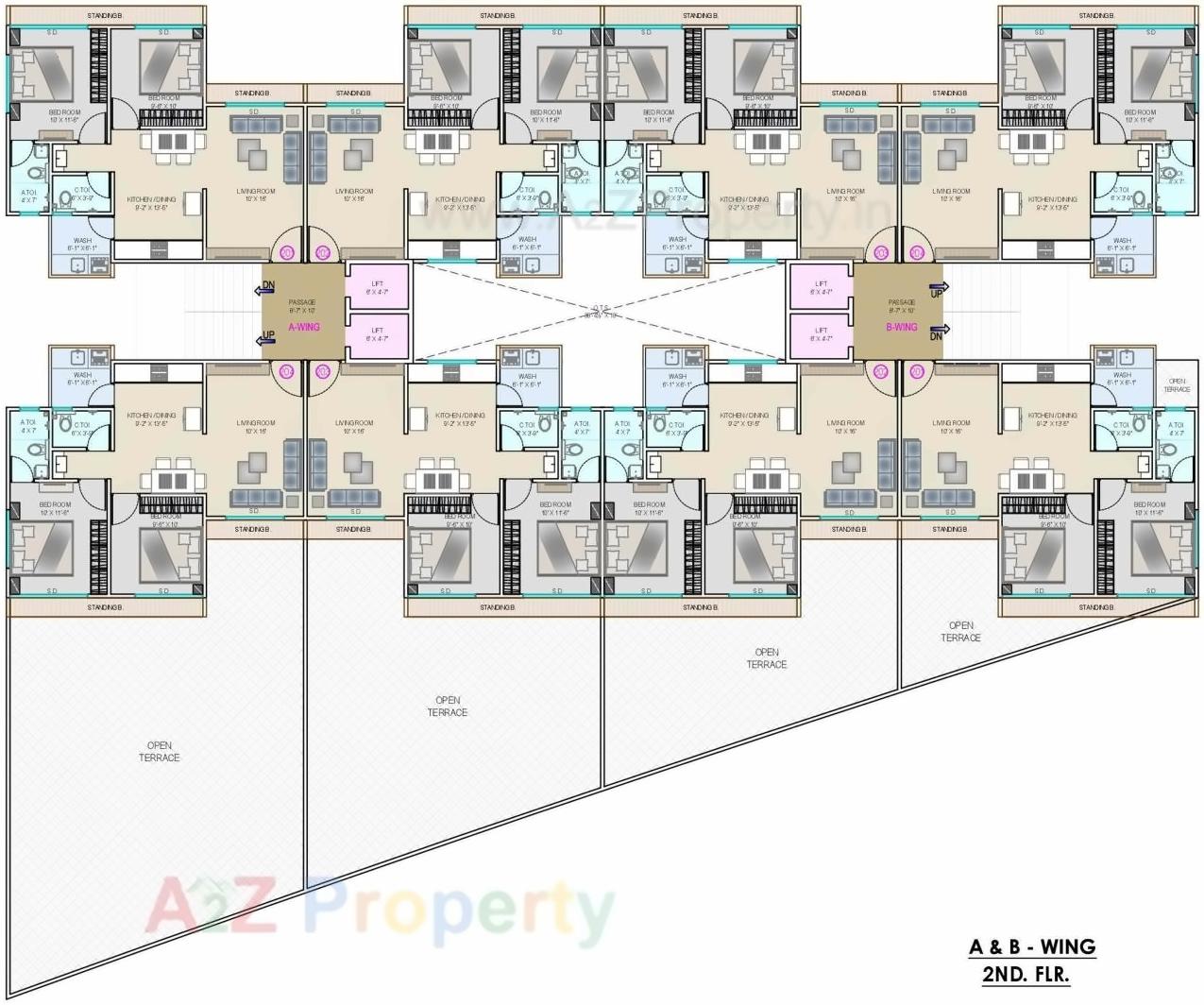 Layout of real estate project Sahajanand Avenue located at Zadeshwar, Bharuch, Gujarat