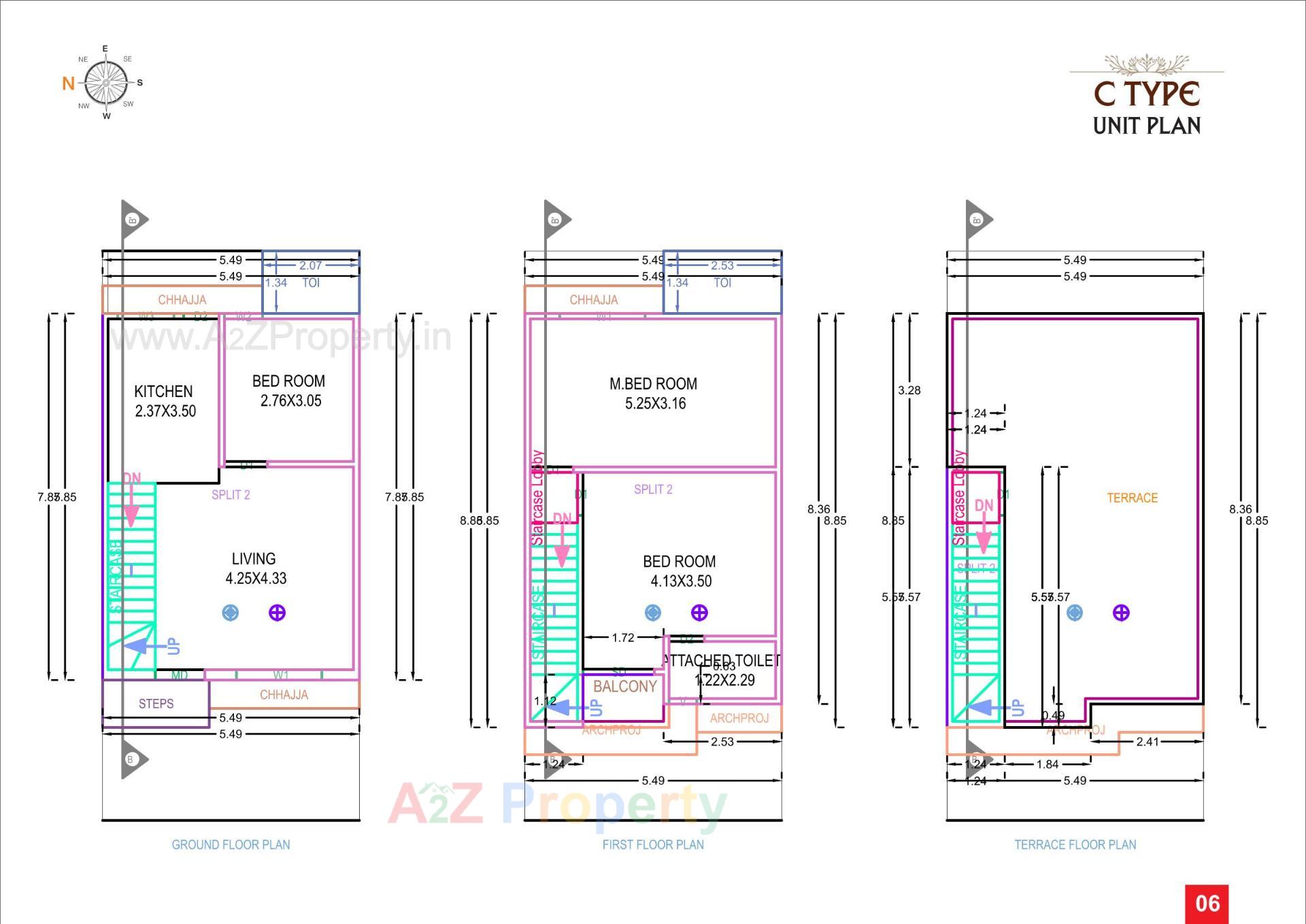 Layout of real estate project Sahajanand Green City located at Chavaj, Bharuch, Gujarat