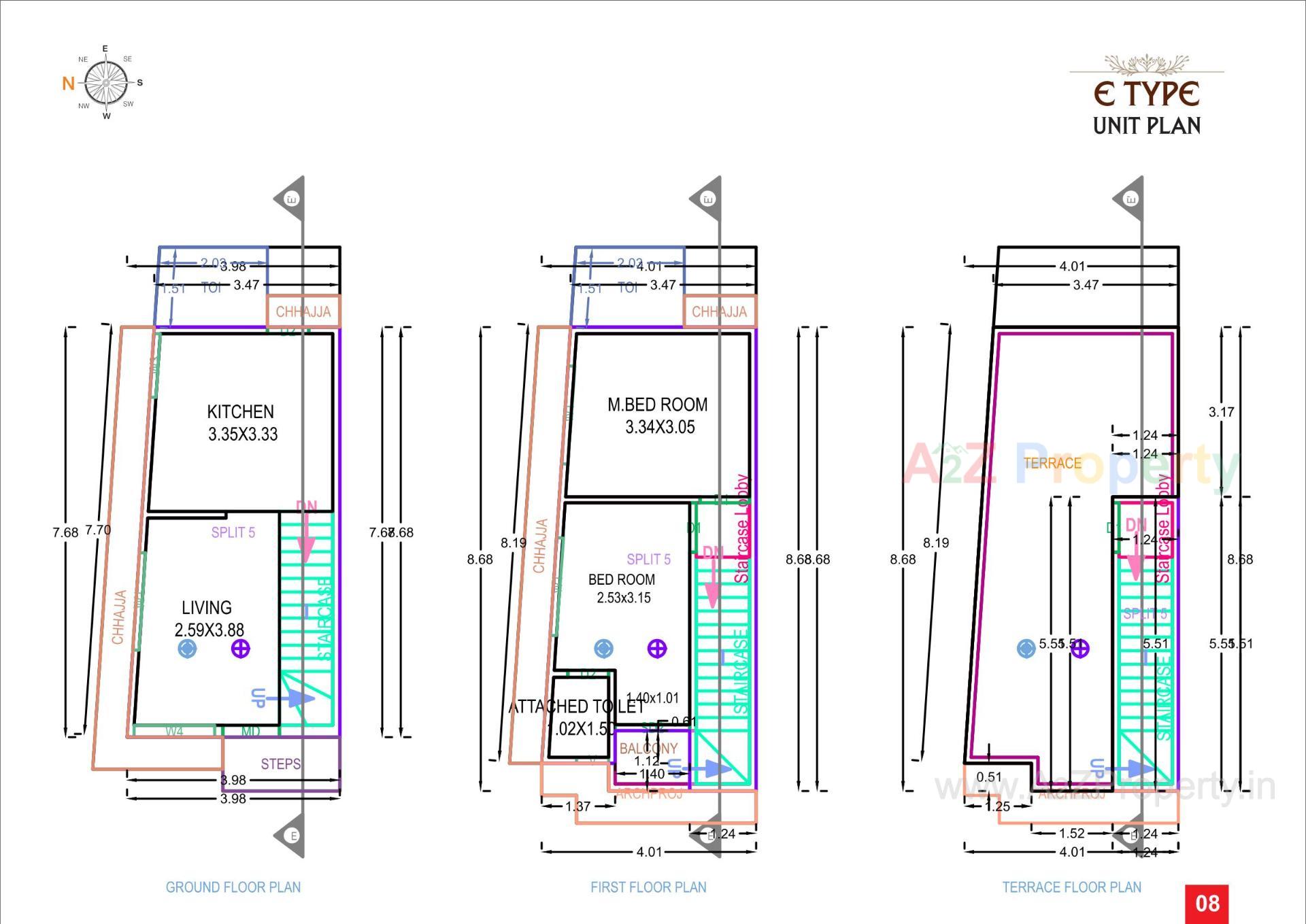 Layout of real estate project Sahajanand Green City located at Chavaj, Bharuch, Gujarat