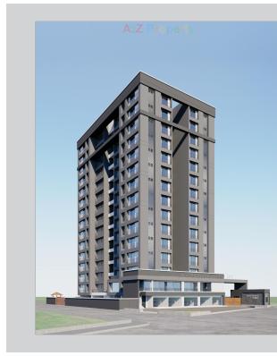 Elevation of real estate project Sahajanand Heights located at Zadeshvar, Bharuch, Gujarat