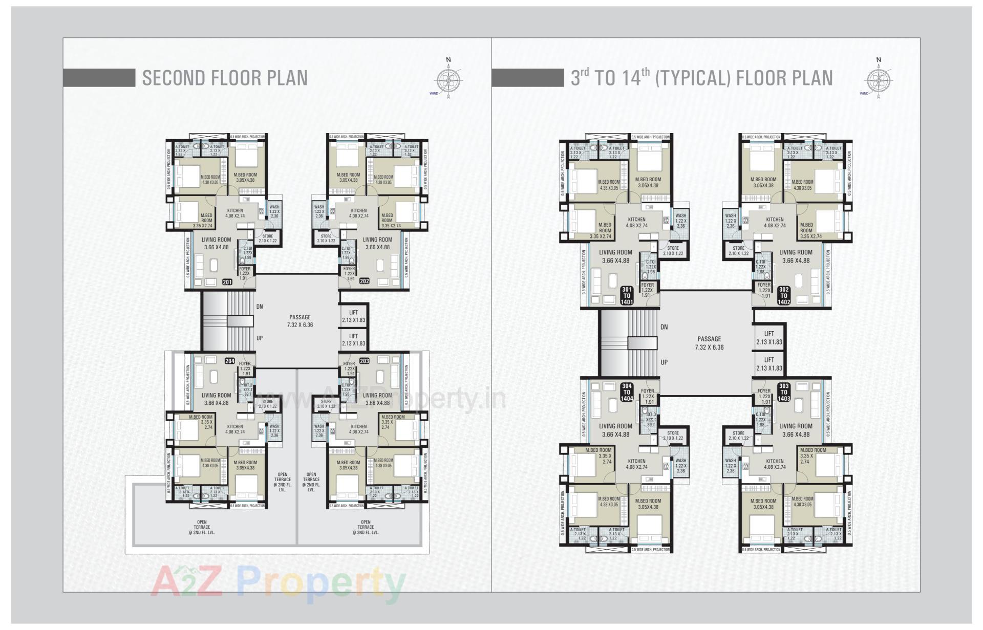 Layout of real estate project Sahajanand Heights located at Zadeshvar, Bharuch, Gujarat