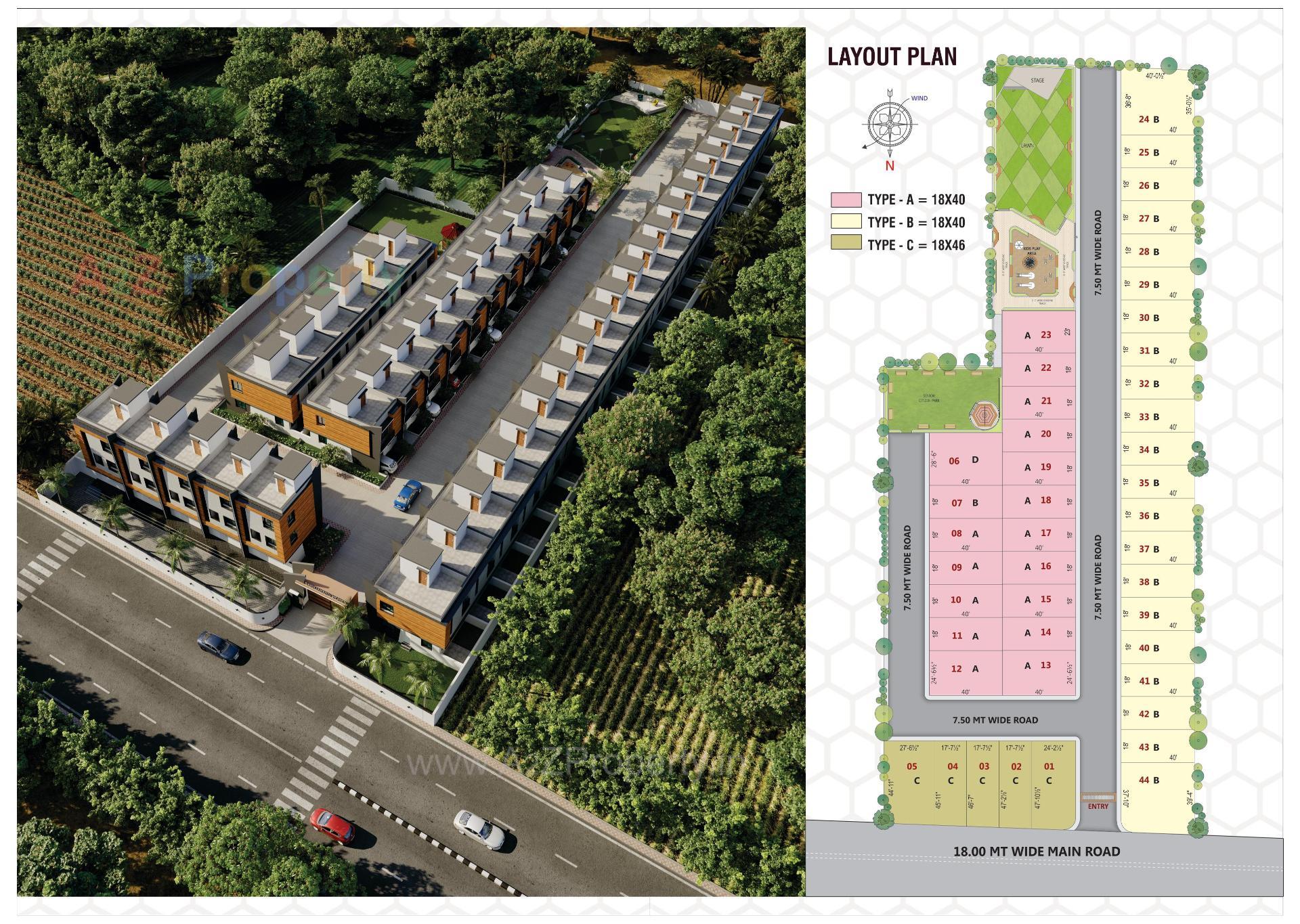  of real estate project Sahajanand Homes located at Chavaj, Bharuch, Gujarat
