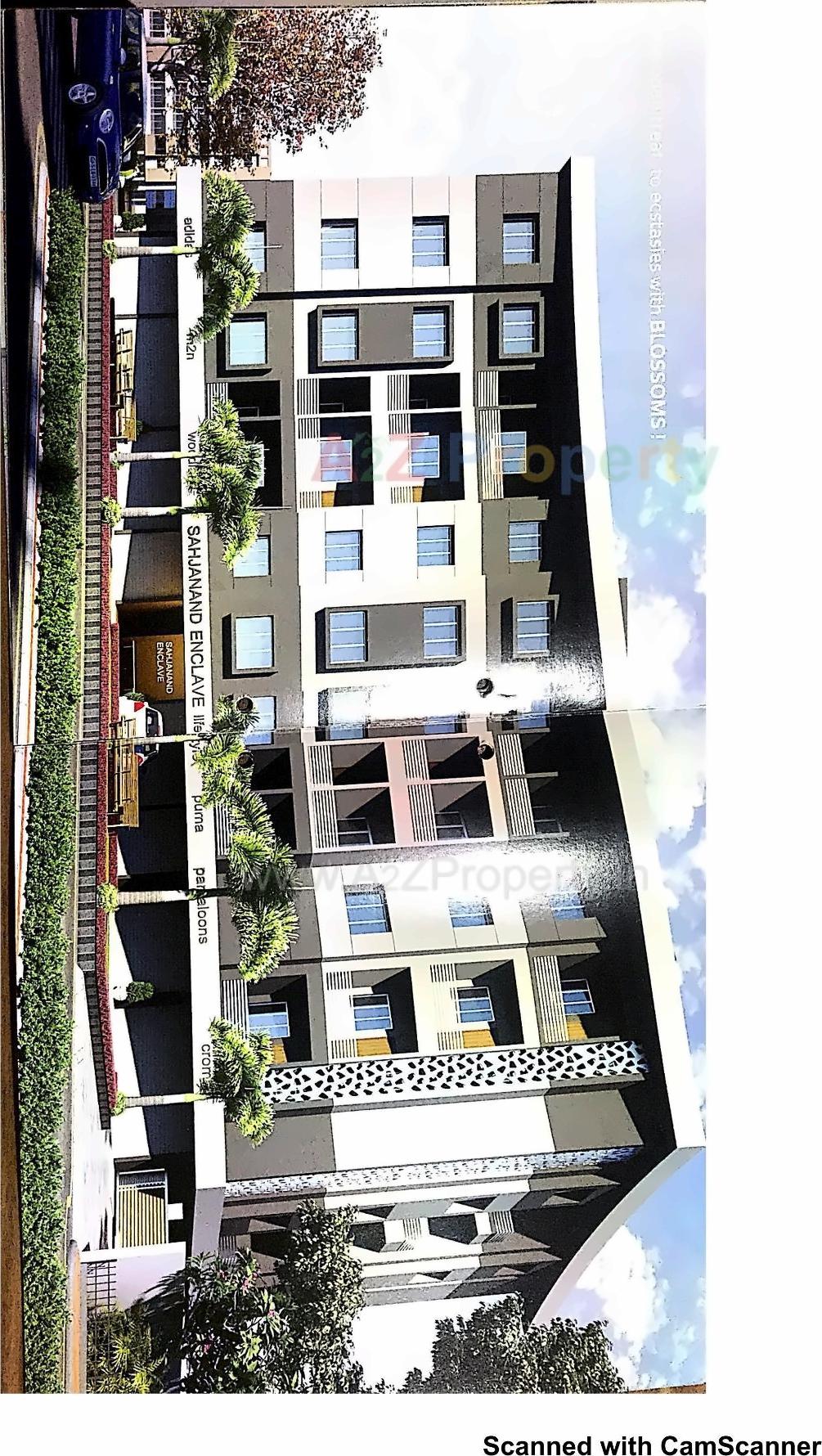 3D Elevation of real estate project Sahjanand Enclave located at Maktampur, Bharuch, Gujarat