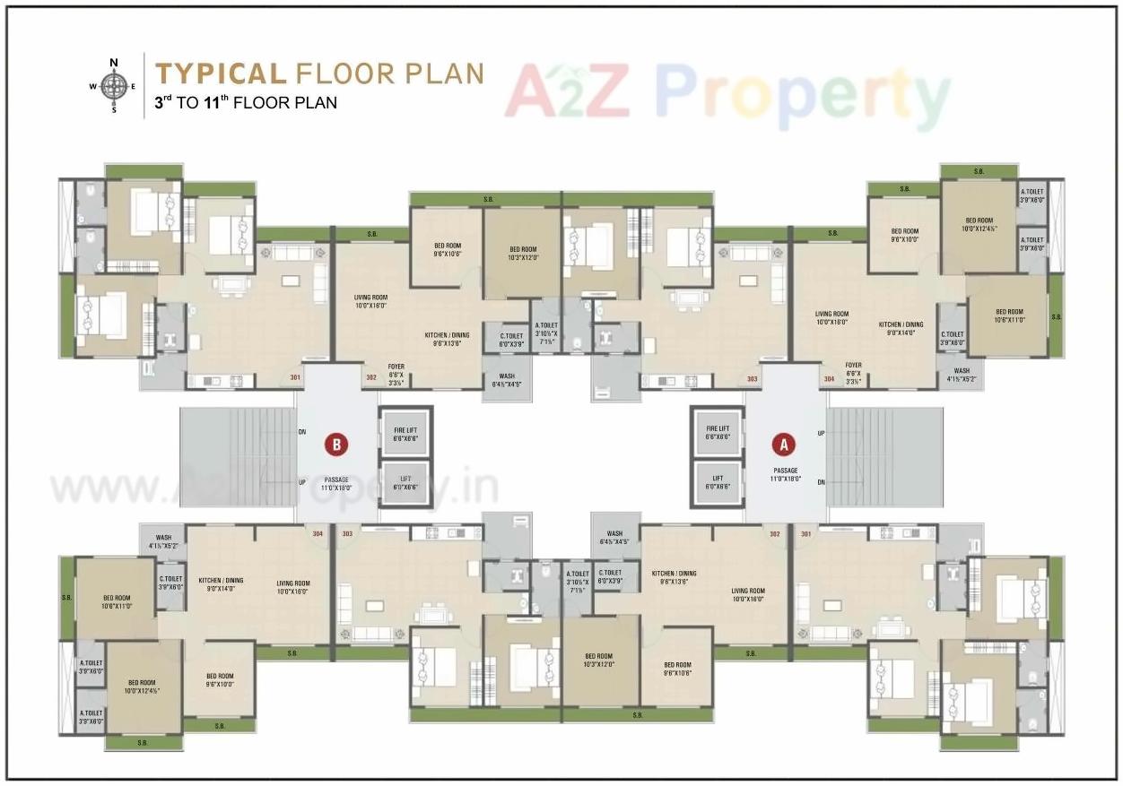 Layout of real estate project Sahjanand Luxuria located at Umraj, Bharuch, Gujarat