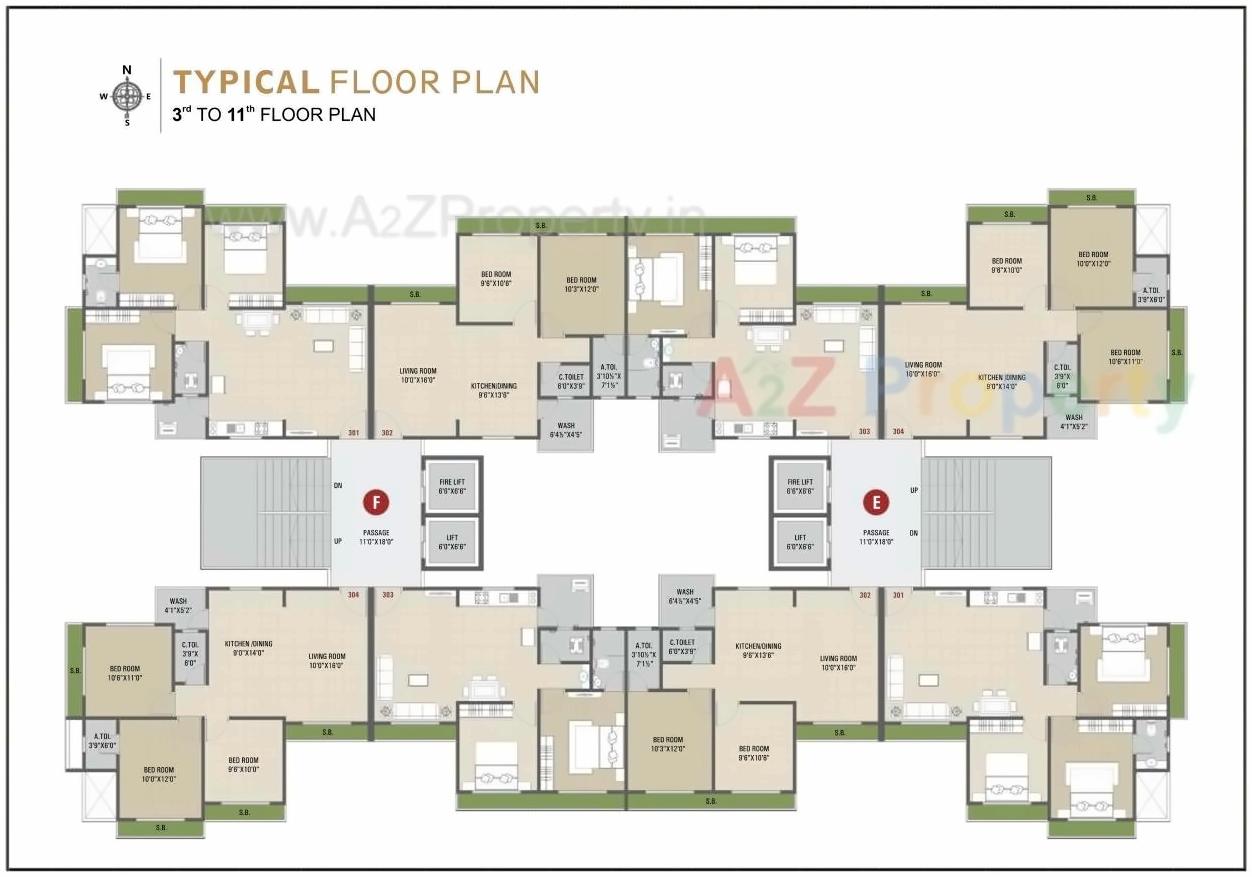 Layout of real estate project Sahjanand Luxuria located at Umraj, Bharuch, Gujarat