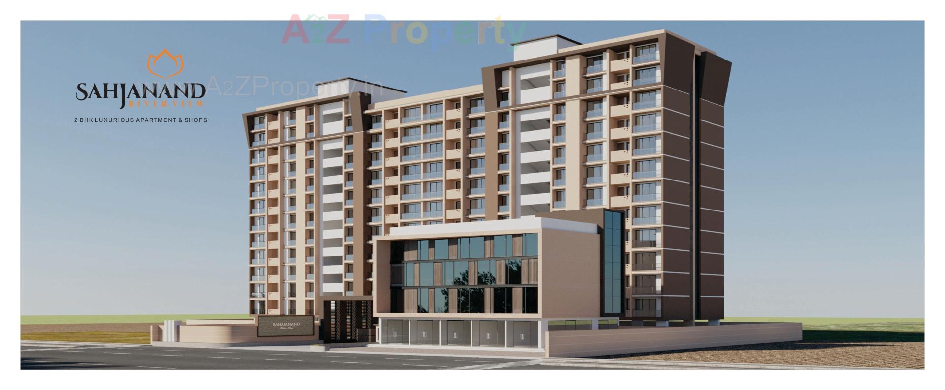 3D Elevation of real estate project Sahjanand Riverview located at Tavra, Bharuch, Gujarat