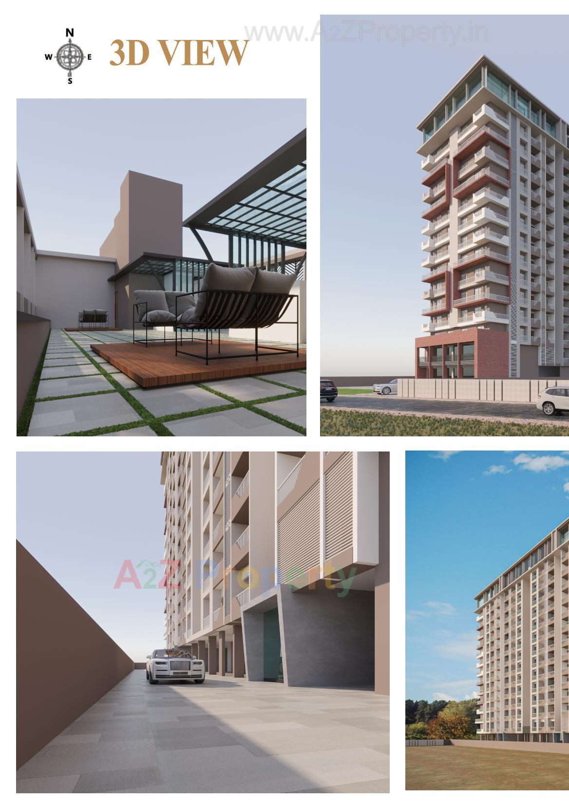 3D Elevation of real estate project Sahjanand Sky located at Umraj, Bharuch, Gujarat