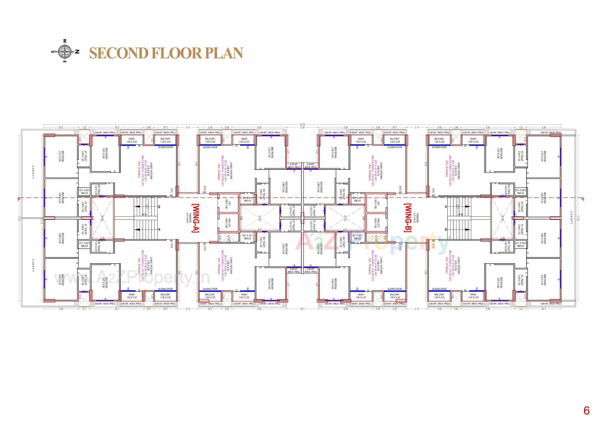 Layout of real estate project Sahjanand Sky located at Umraj, Bharuch, Gujarat