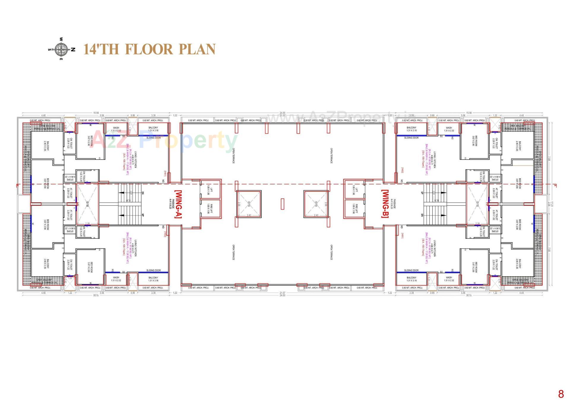 Layout of real estate project Sahjanand Sky located at Umraj, Bharuch, Gujarat