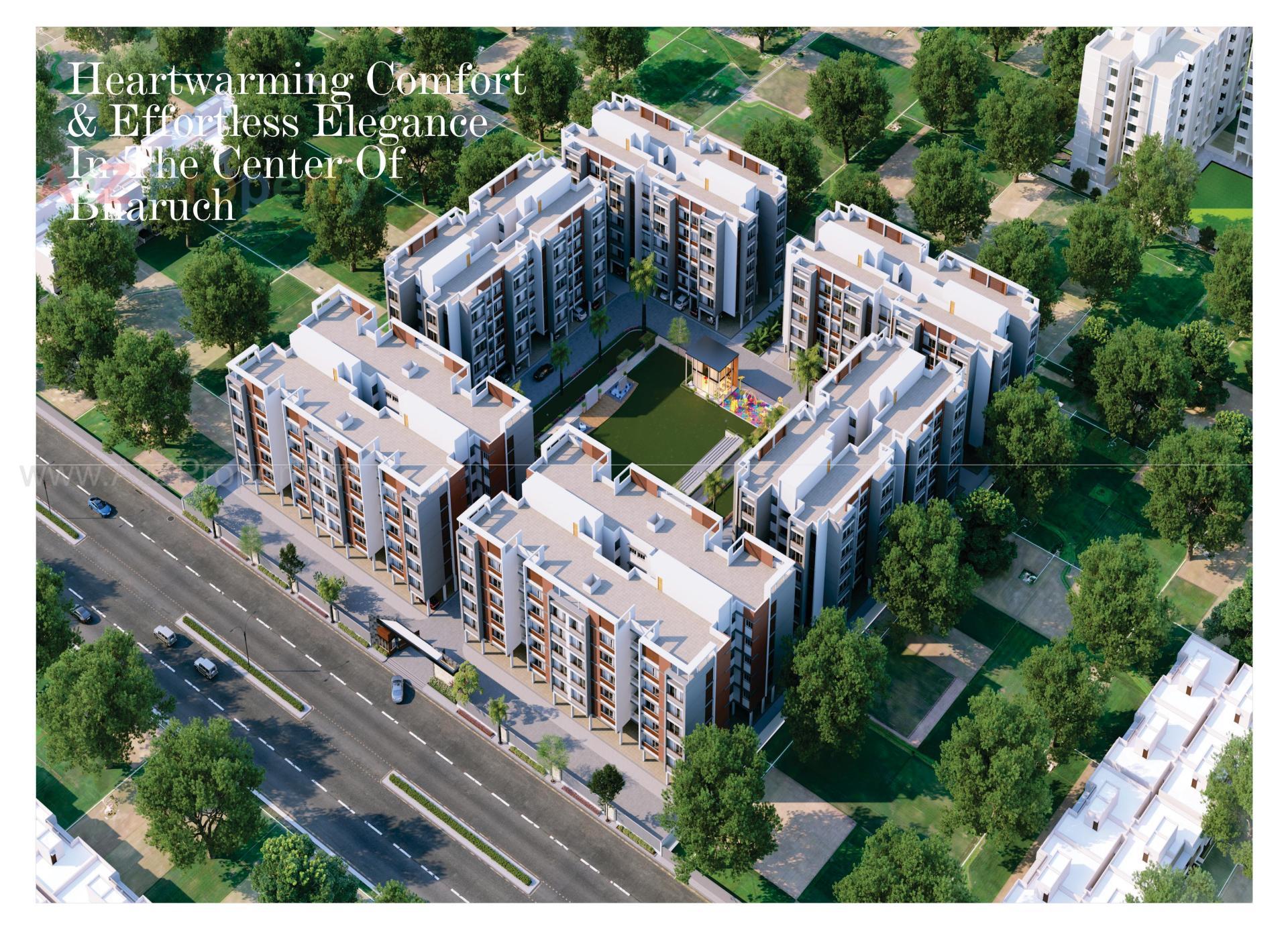 3D Elevation of real estate project Samruddhi Residency located at Bholav, Bharuch, Gujarat