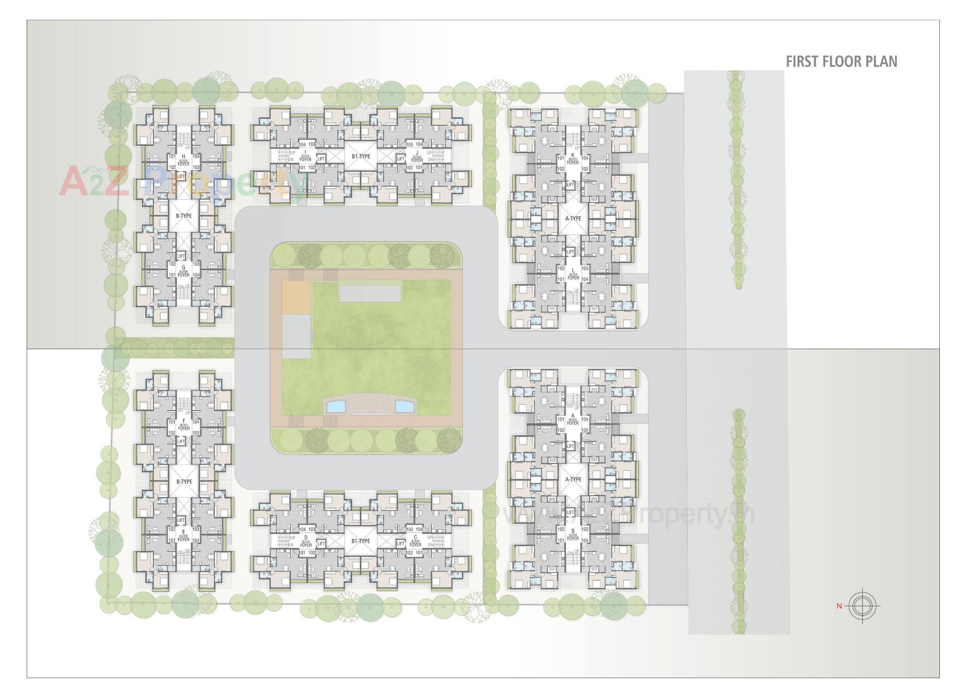 Layout of real estate project Samruddhi Residency located at Bholav, Bharuch, Gujarat