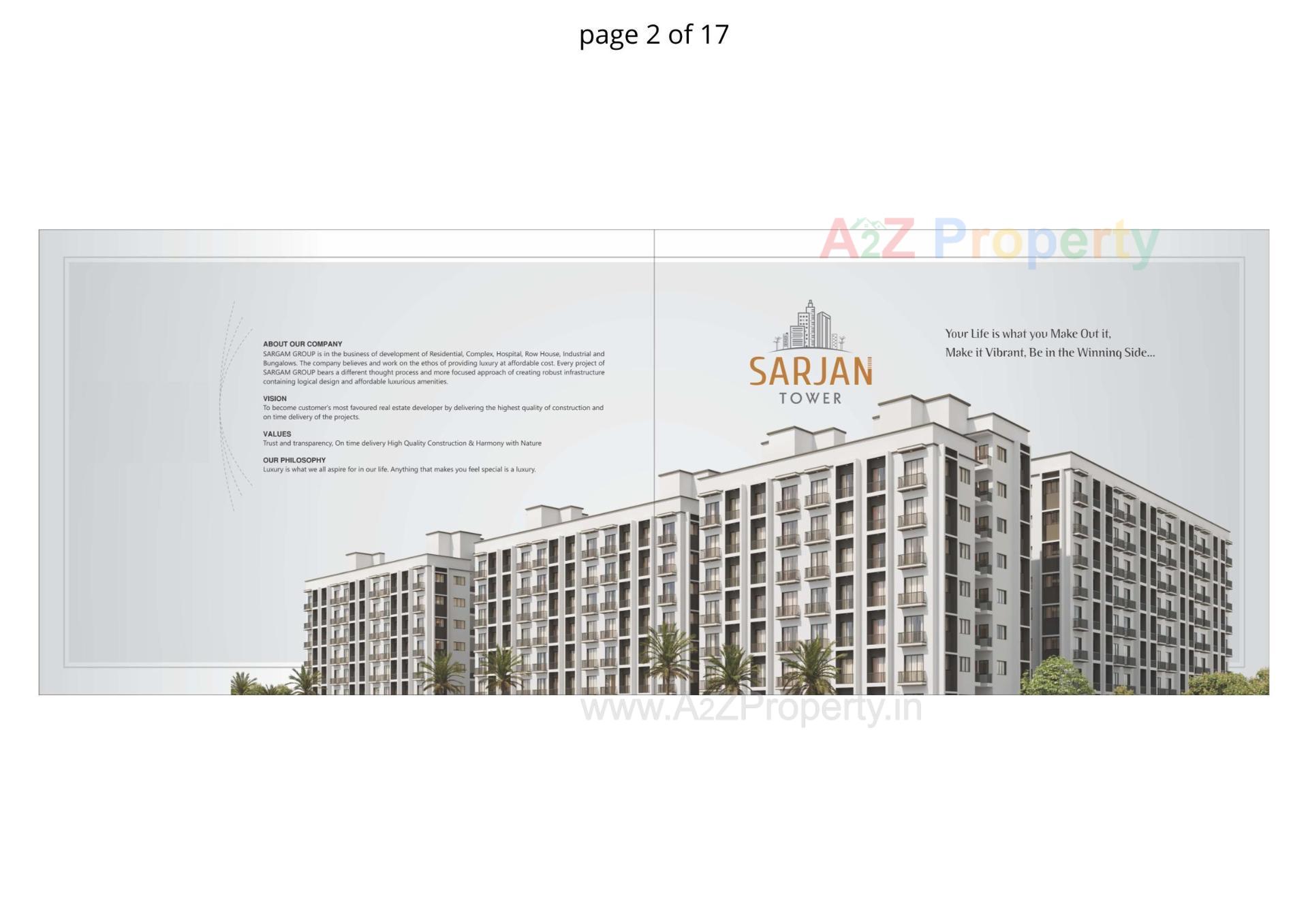  of real estate project Sarjan Tower located at Bhadkodra, Bharuch, Gujarat