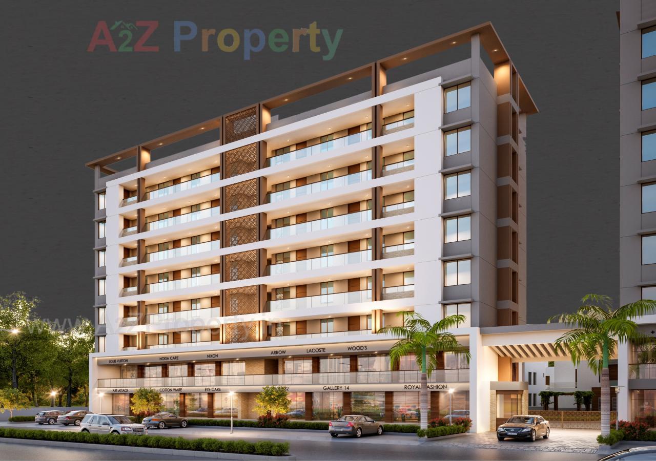 3D Elevation of real estate project Shamiyana Park located at Umraj, Bharuch, Gujarat