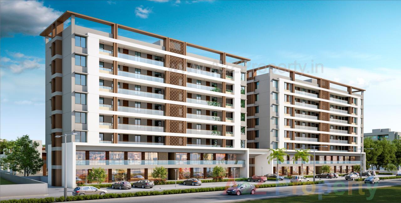 3D Elevation of real estate project Shamiyana Park located at Umraj, Bharuch, Gujarat