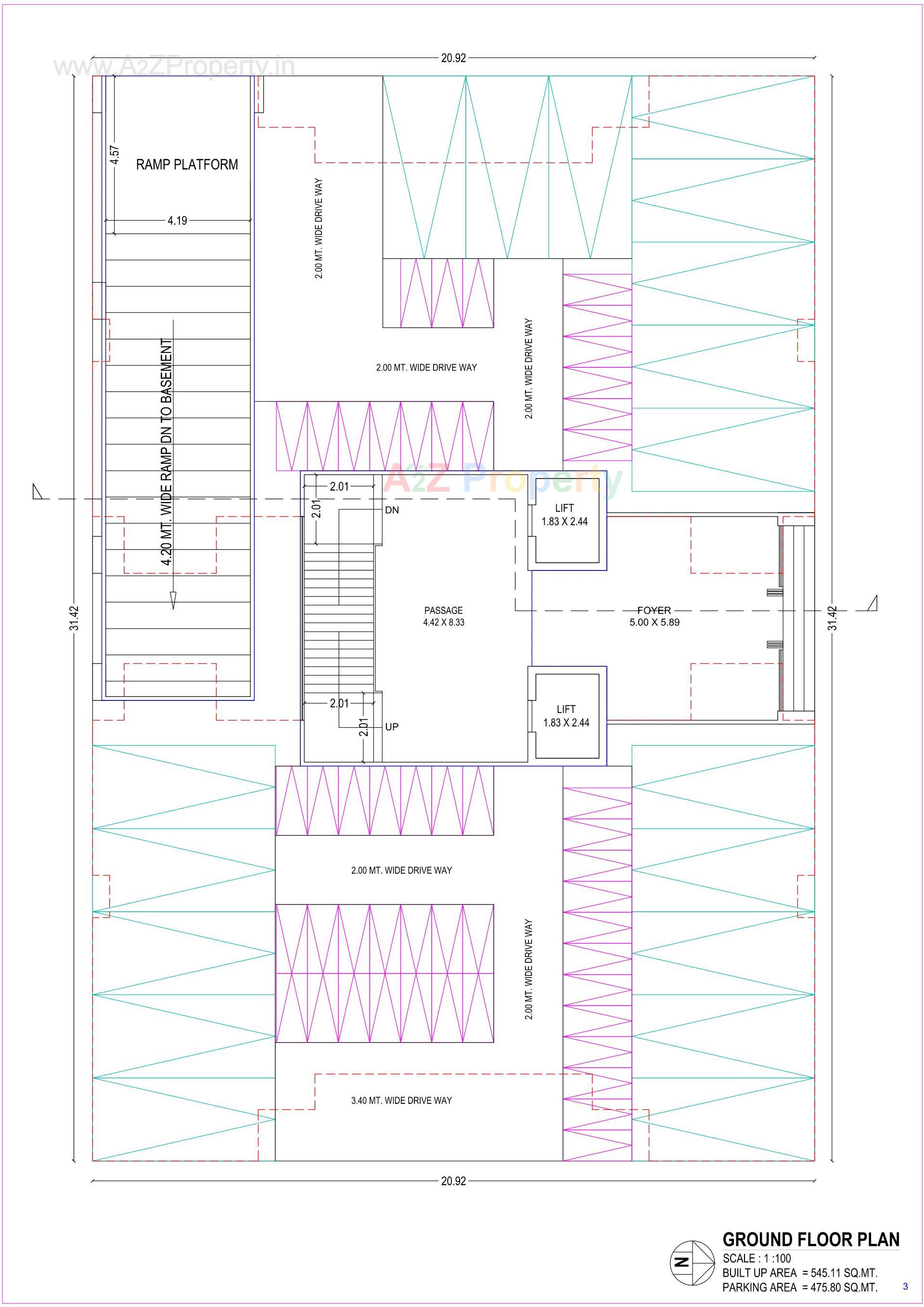 Layout of real estate project Sharnam Luxuria located at Jhadeshwar, Bharuch, Gujarat