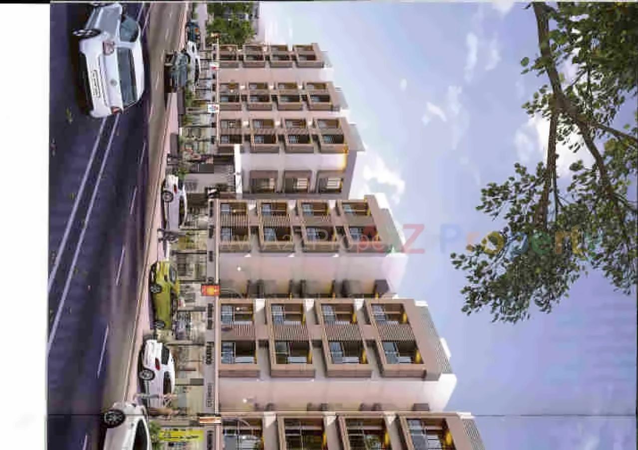 3D Elevation of real estate project Sharnam Residency located at Zadeshwar, Bharuch, Gujarat