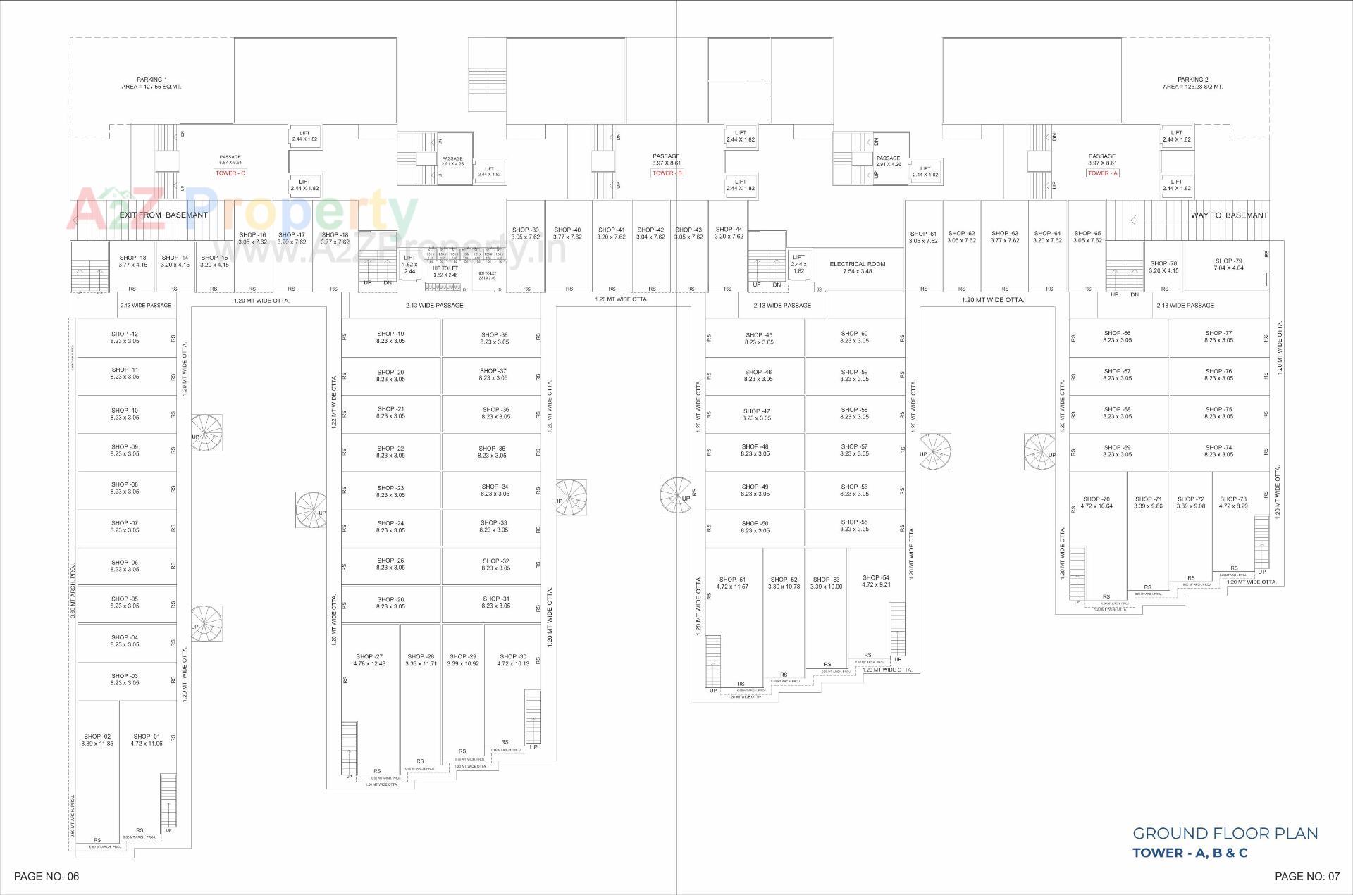 Layout of real estate project Sharnam Sky located at Zadeshwar, Bharuch, Gujarat