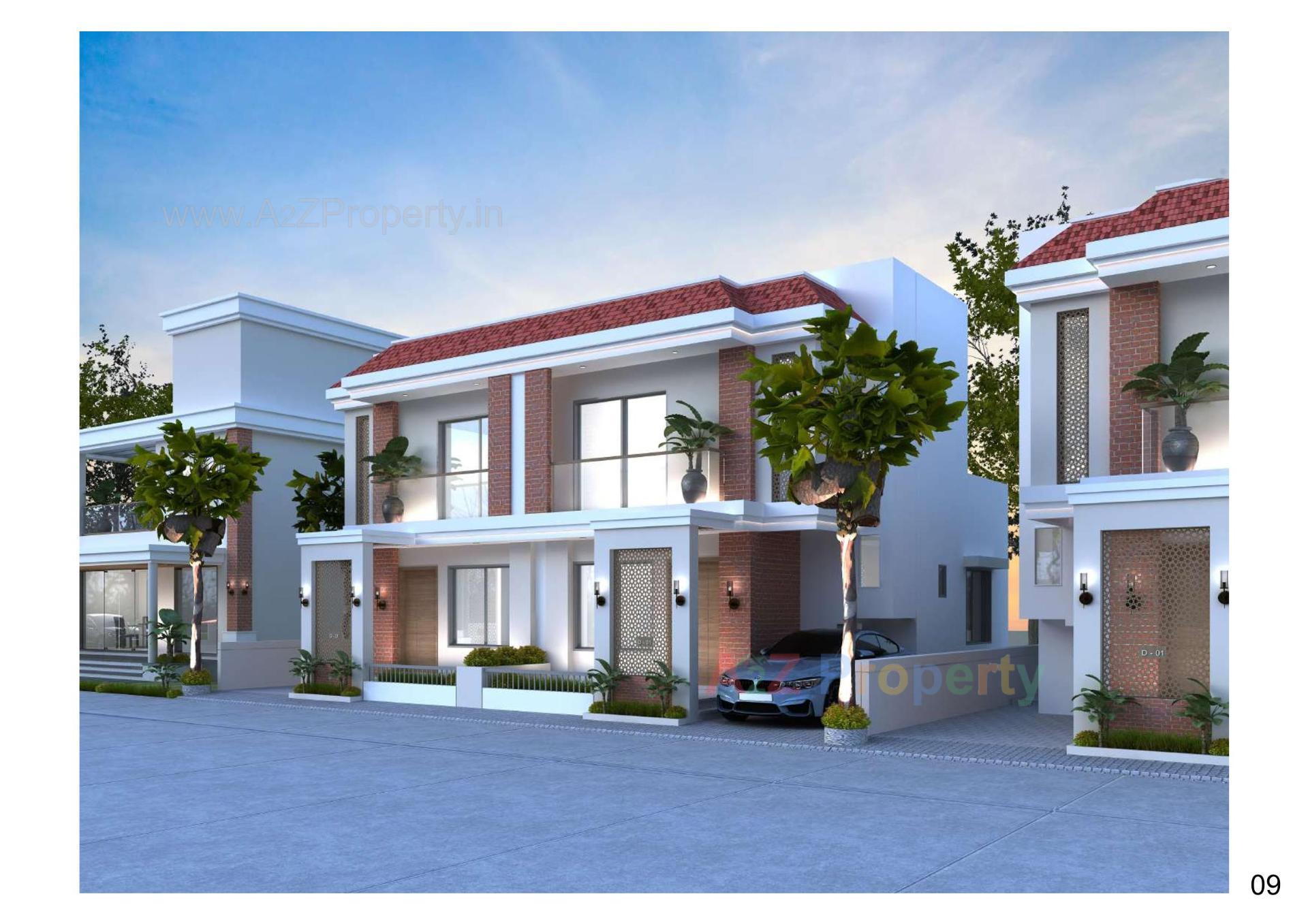 3D Elevation of real estate project Sharnam Sparsh located at Haldarva, Bharuch, Gujarat