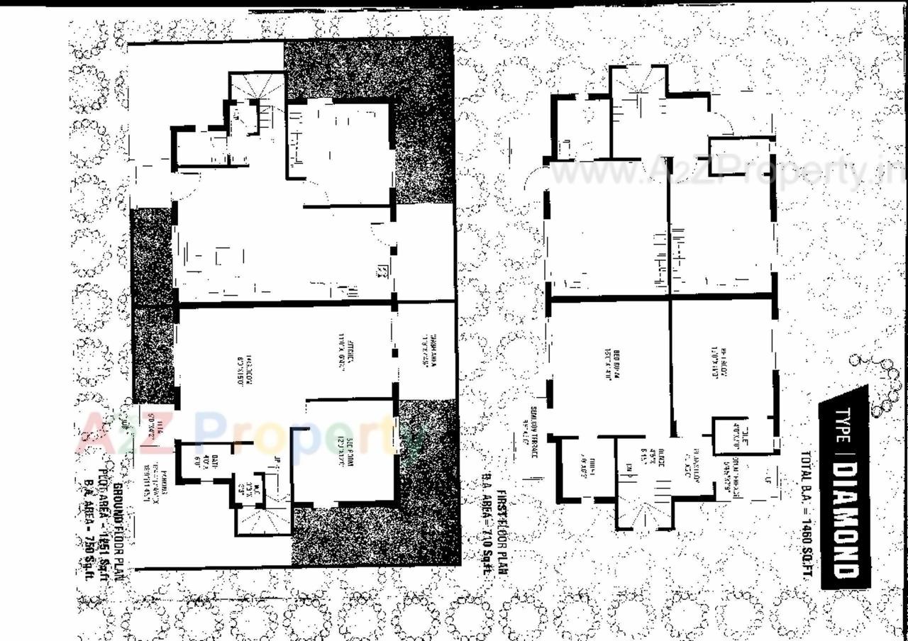 Layout of real estate project Sharnam Vatika located at Vadadala, Bharuch, Gujarat