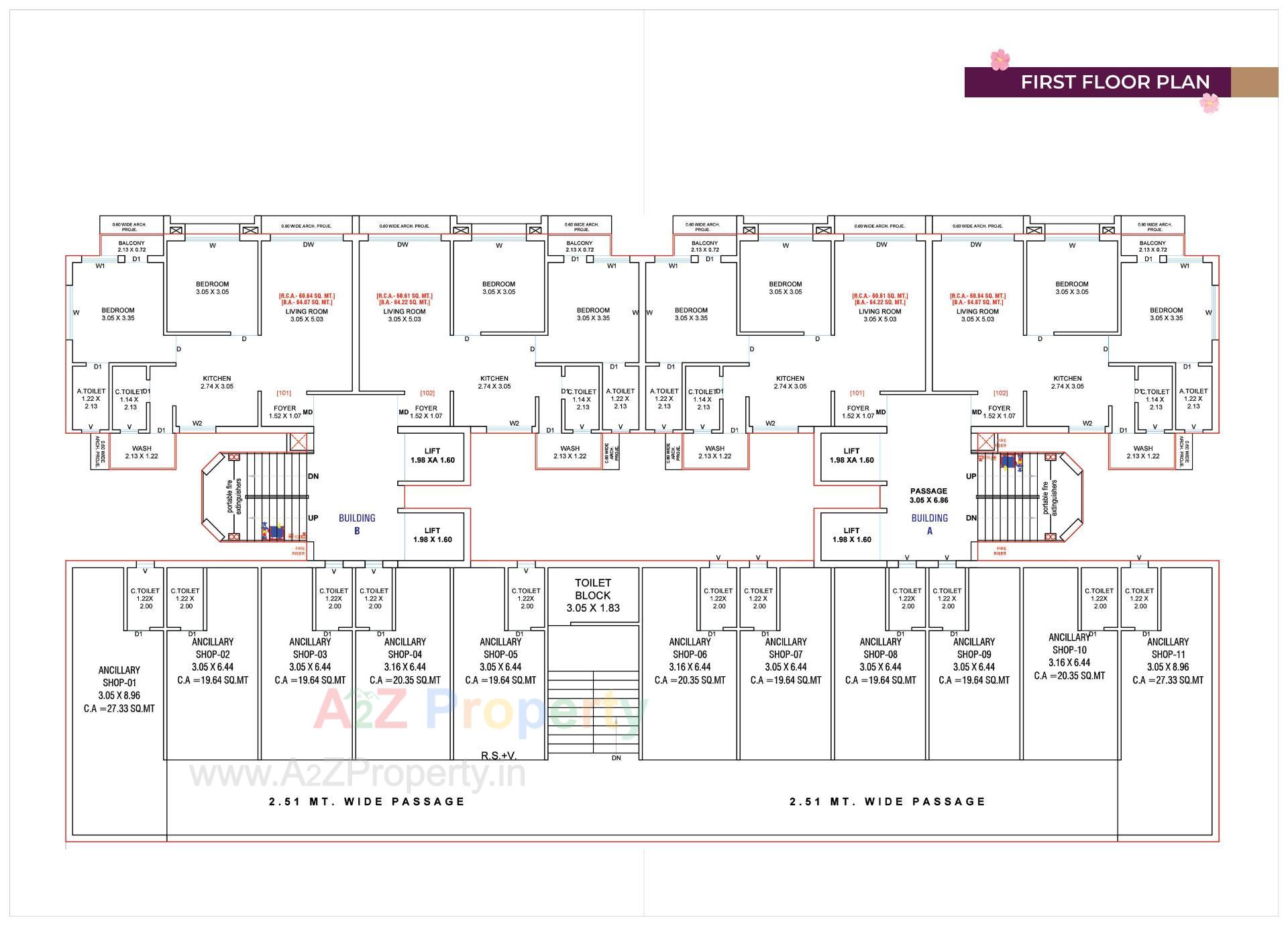 Layout of real estate project Shivalik Avenue located at Vadadla, Bharuch, Gujarat