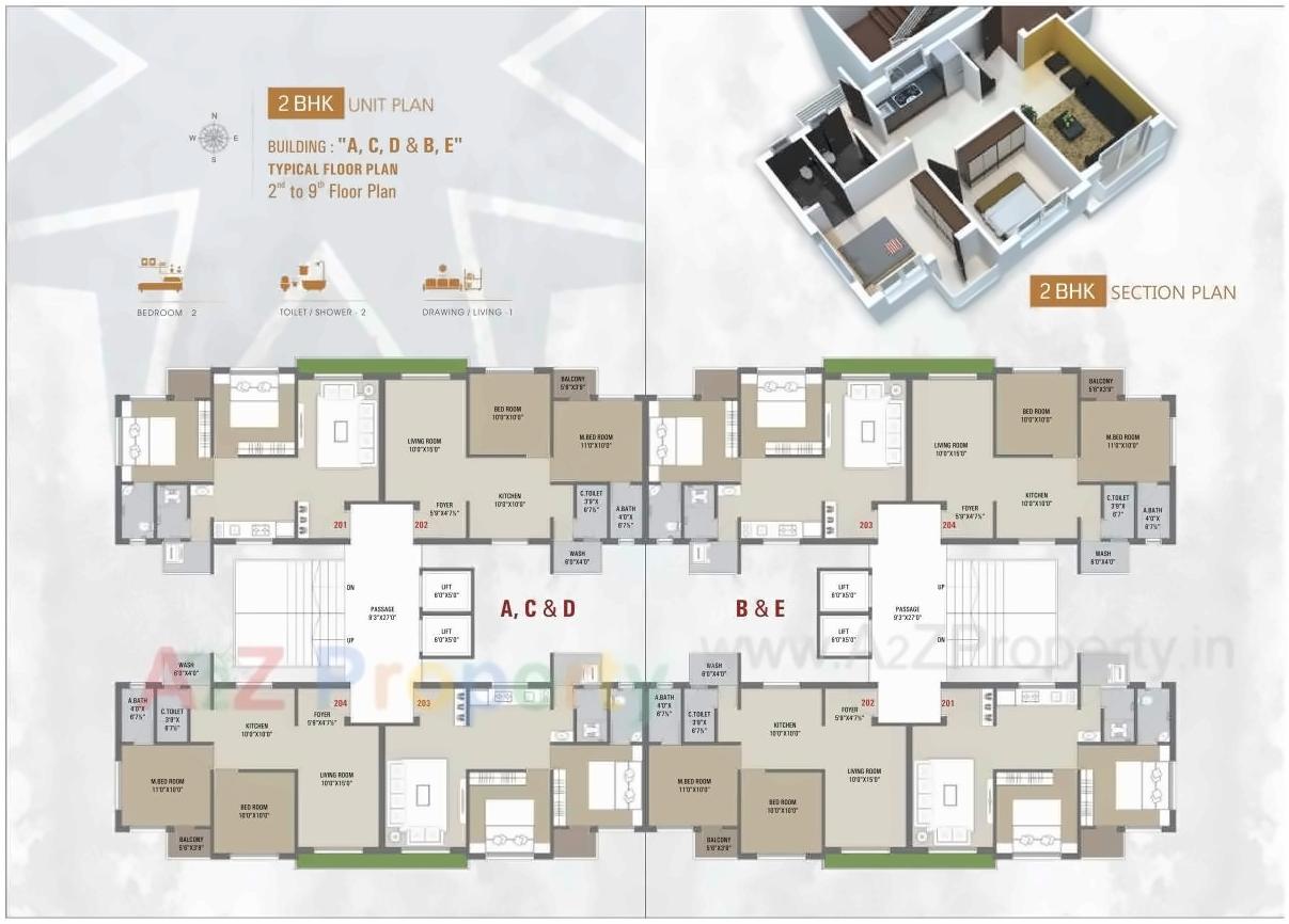 Layout of real estate project Shivalik Heights located at Tavra, Bharuch, Gujarat