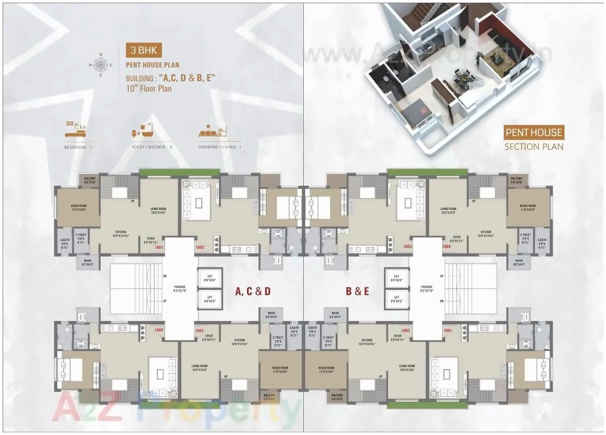 Layout of real estate project Shivalik Heights located at Tavra, Bharuch, Gujarat