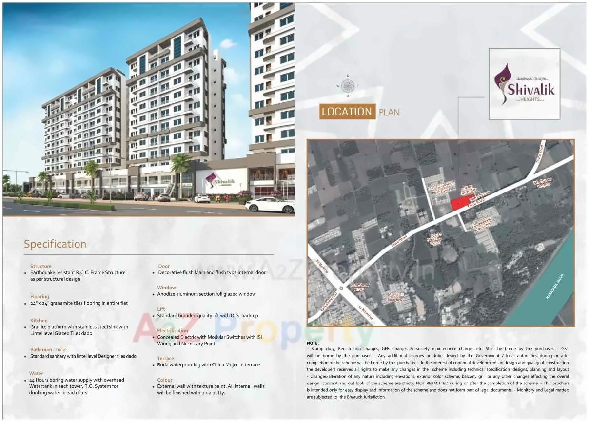  of real estate project Shivalik Heights located at Tavra, Bharuch, Gujarat