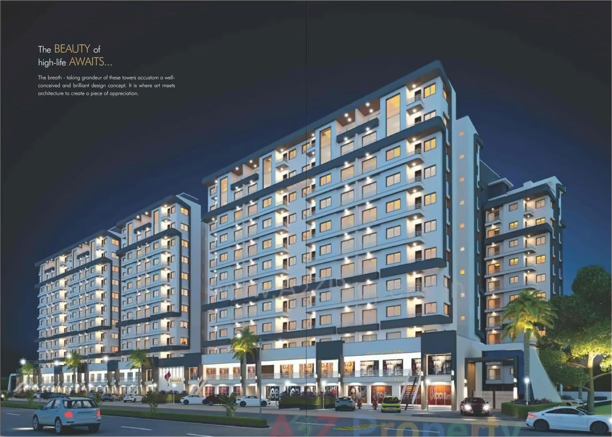 3D Elevation of real estate project Shivalik Heights located at Tavra, Bharuch, Gujarat