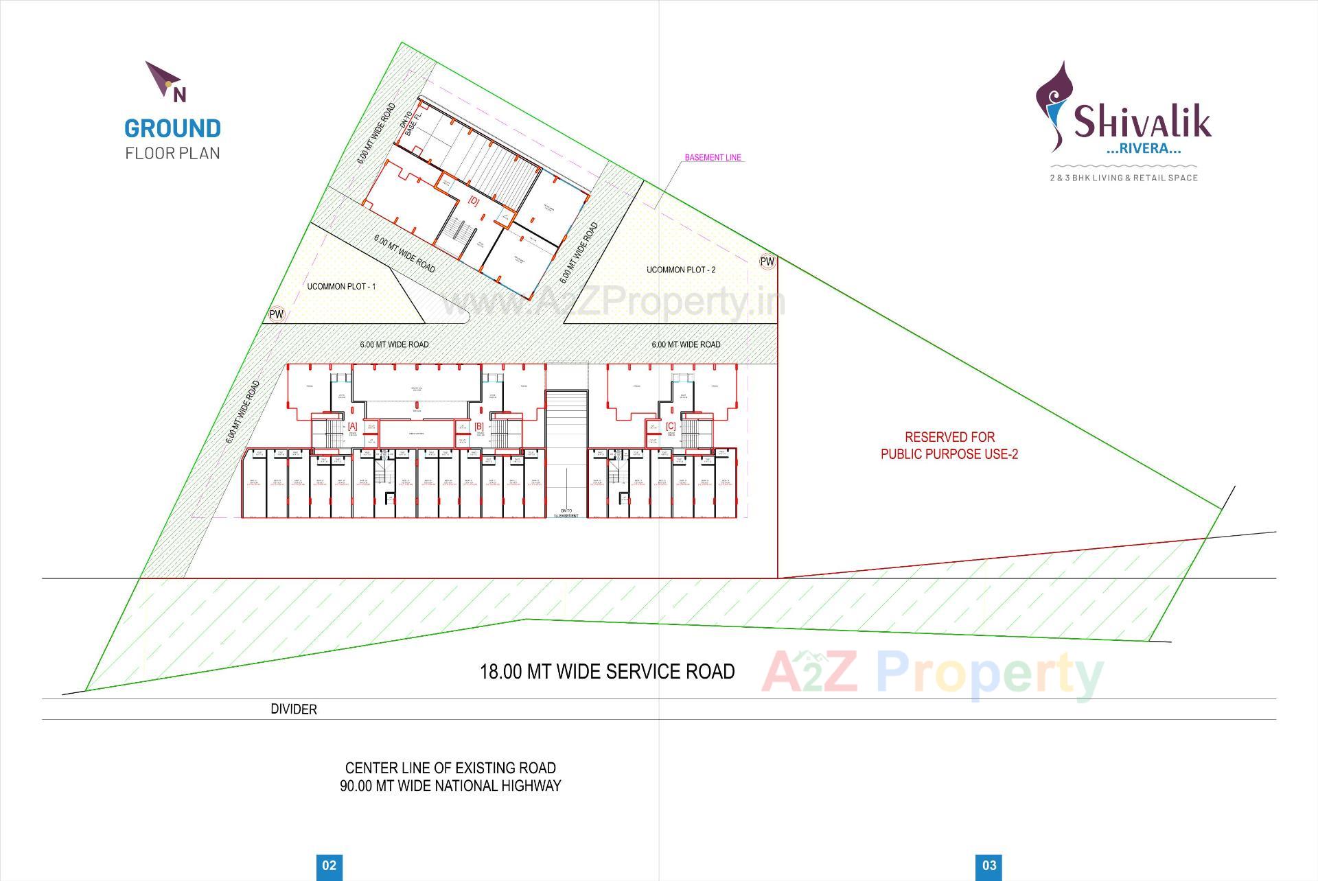 Layout of real estate project Shivalik Rivera located at Zadeshwar, Bharuch, Gujarat