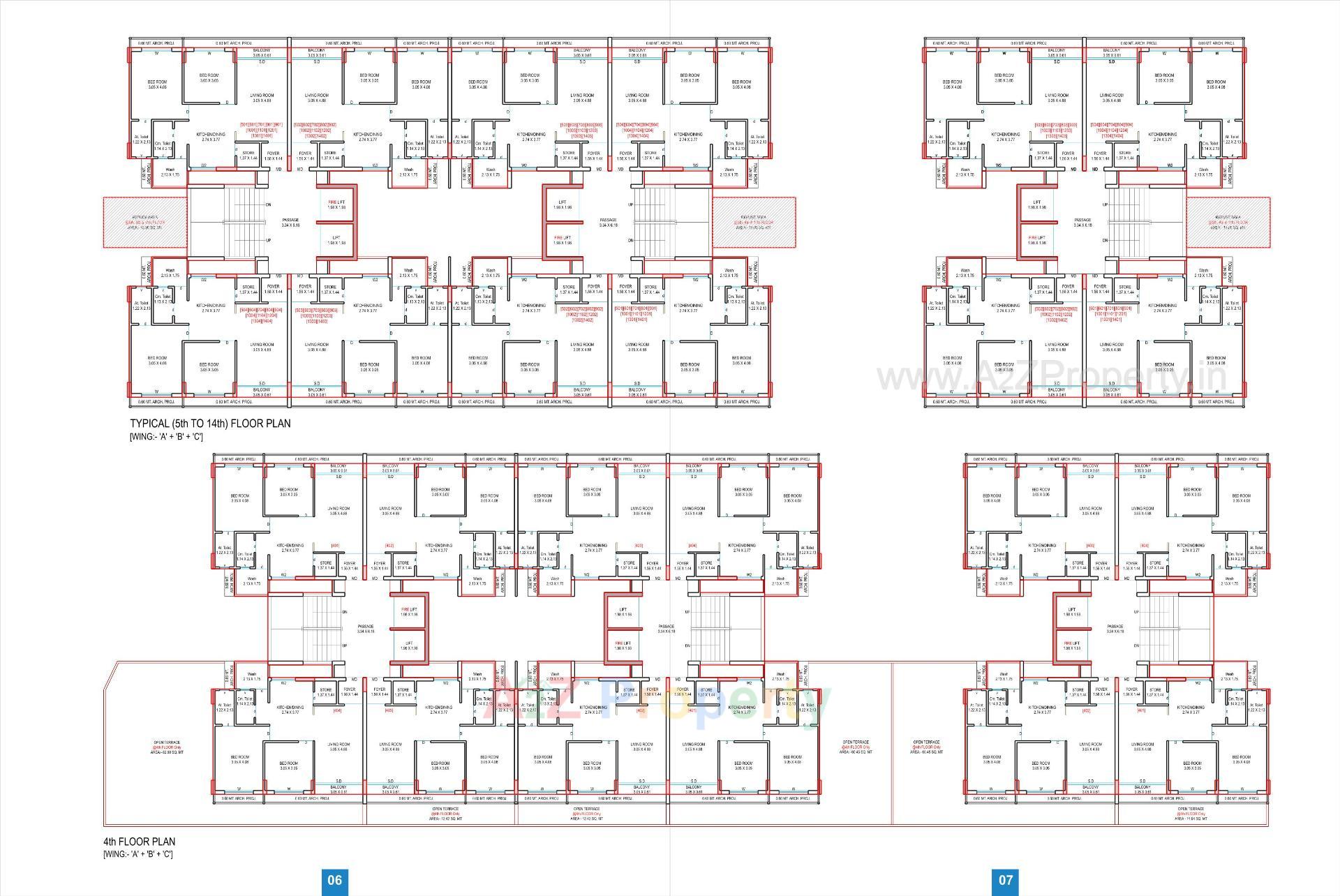 Layout of real estate project Shivalik Rivera located at Zadeshwar, Bharuch, Gujarat