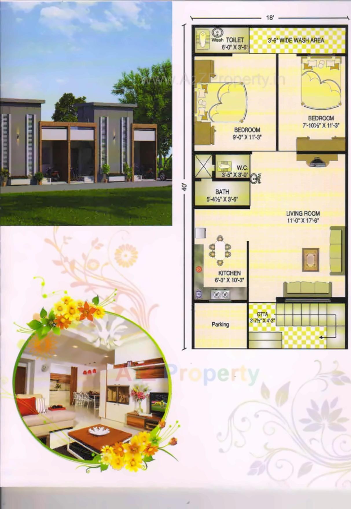 Layout of real estate project Shree Ambica Row House located at Gadkhol, Bharuch, Gujarat