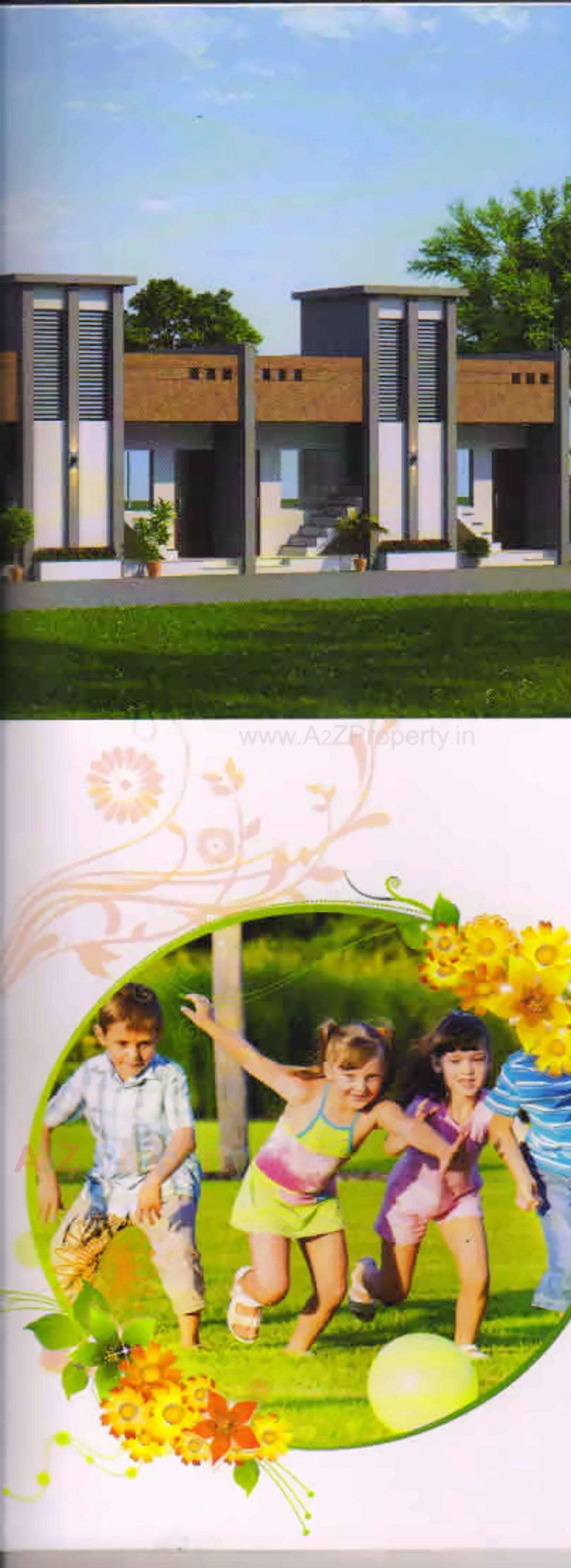 3D Elevation of real estate project Shree Ambica Row House located at Gadkhol, Bharuch, Gujarat