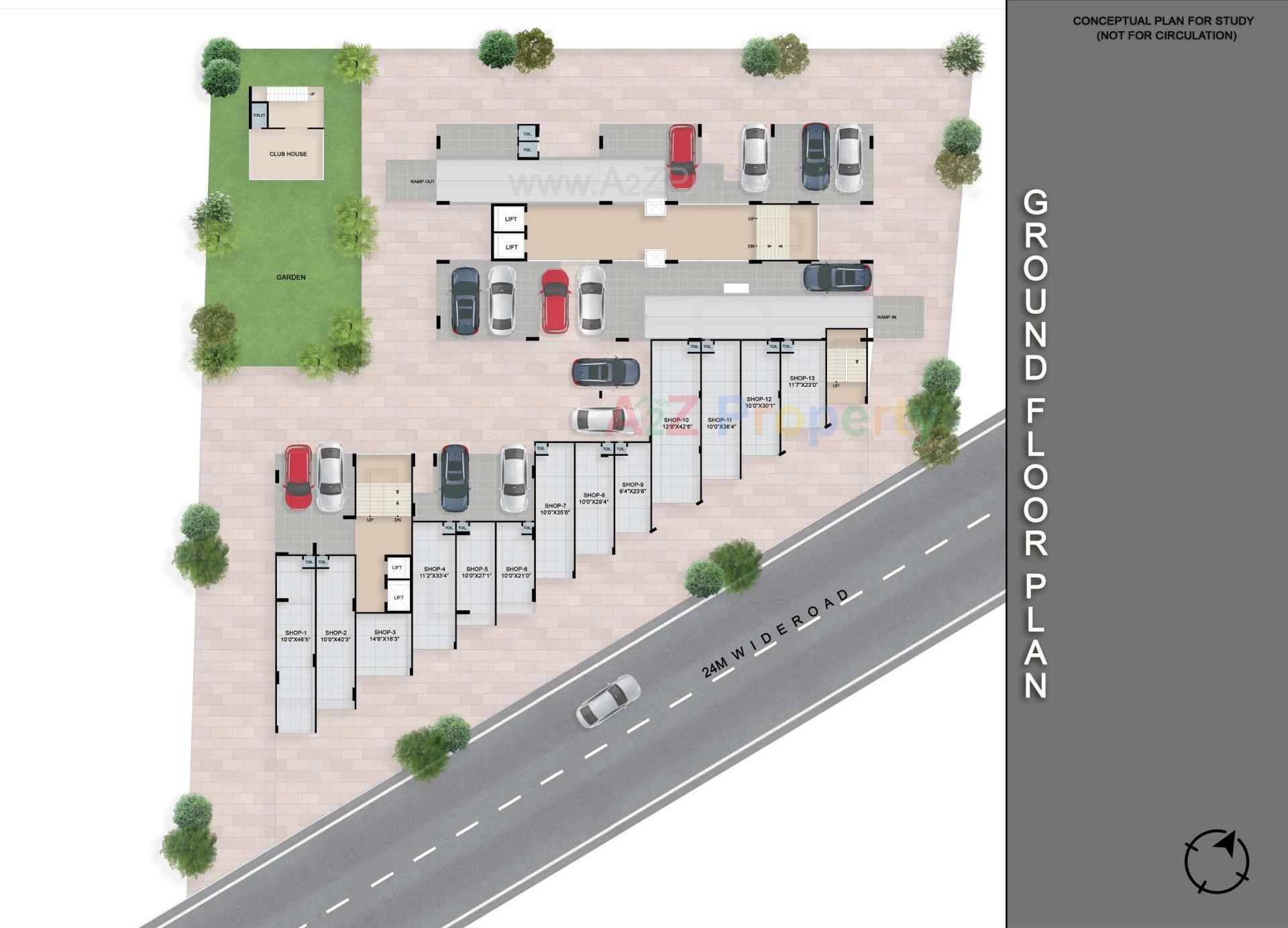 Layout of real estate project Shree Skyz located at Vadadala, Bharuch, Gujarat