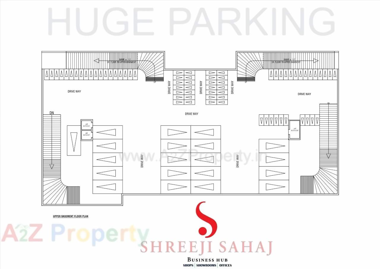 Layout of real estate project Shreeji Sahaj Business Hub located at Zadeshwar, Bharuch, Gujarat