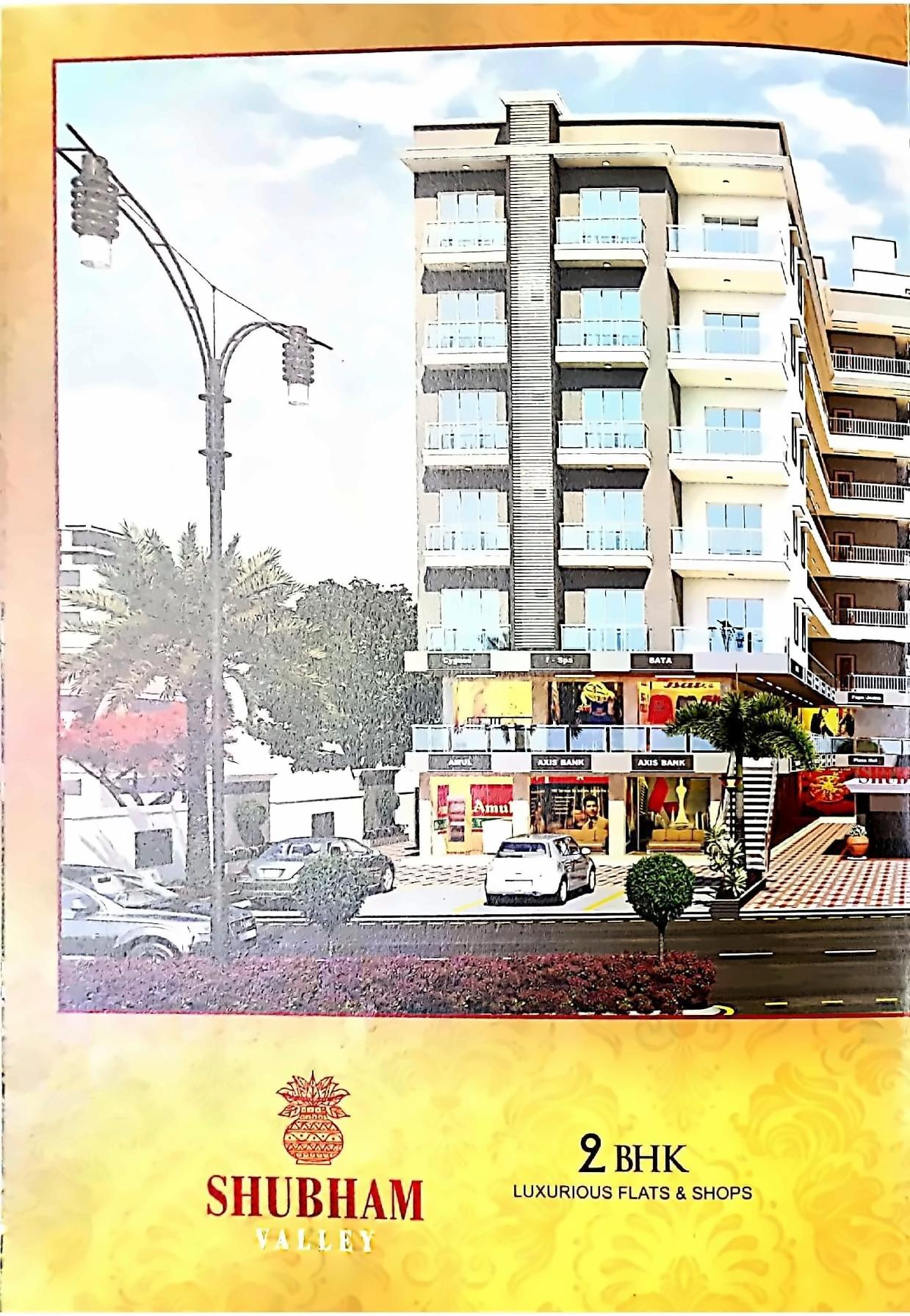 3D Elevation of real estate project Shubham Valley located at Tavra, Bharuch, Gujarat